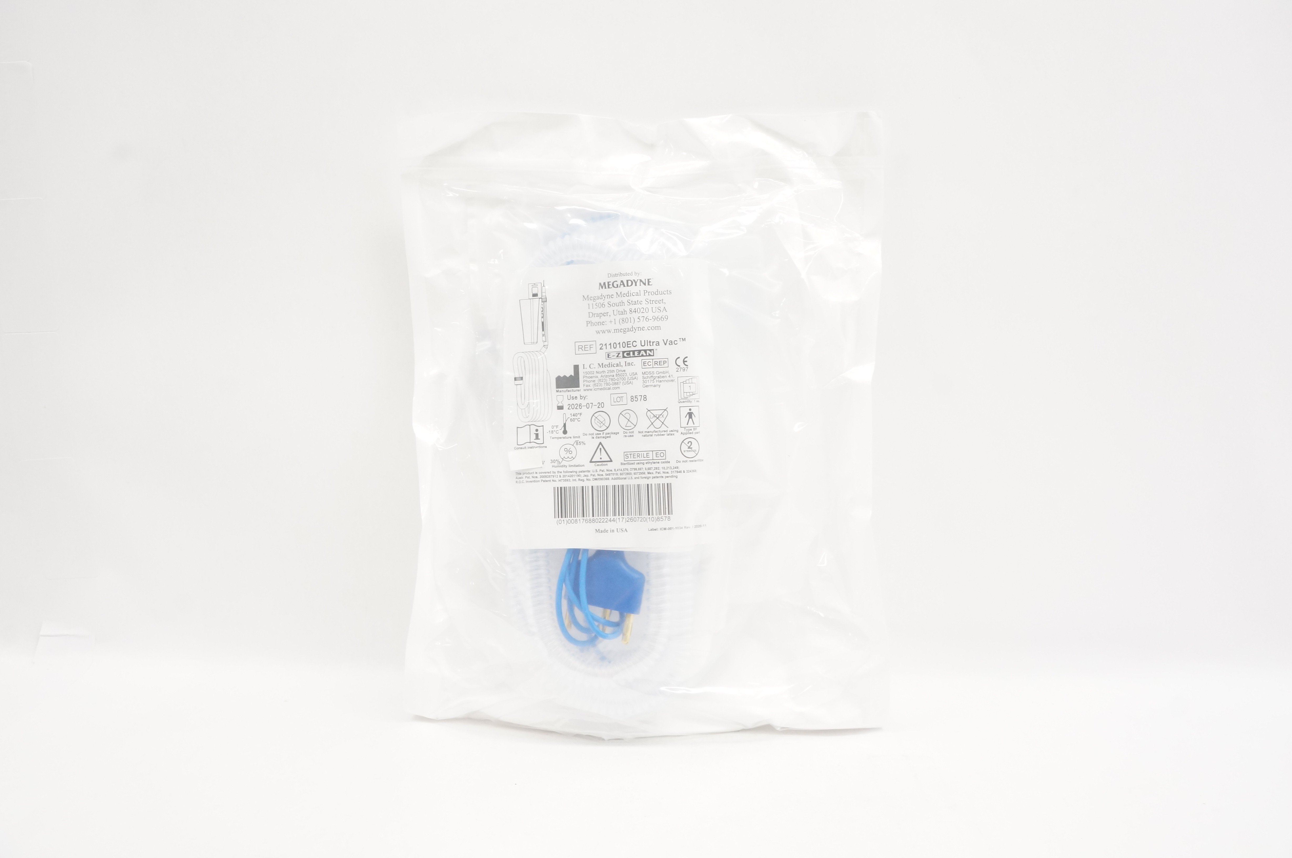 I.C.Medical 211010EC Megadyne Ultra Vac E-Z Clean