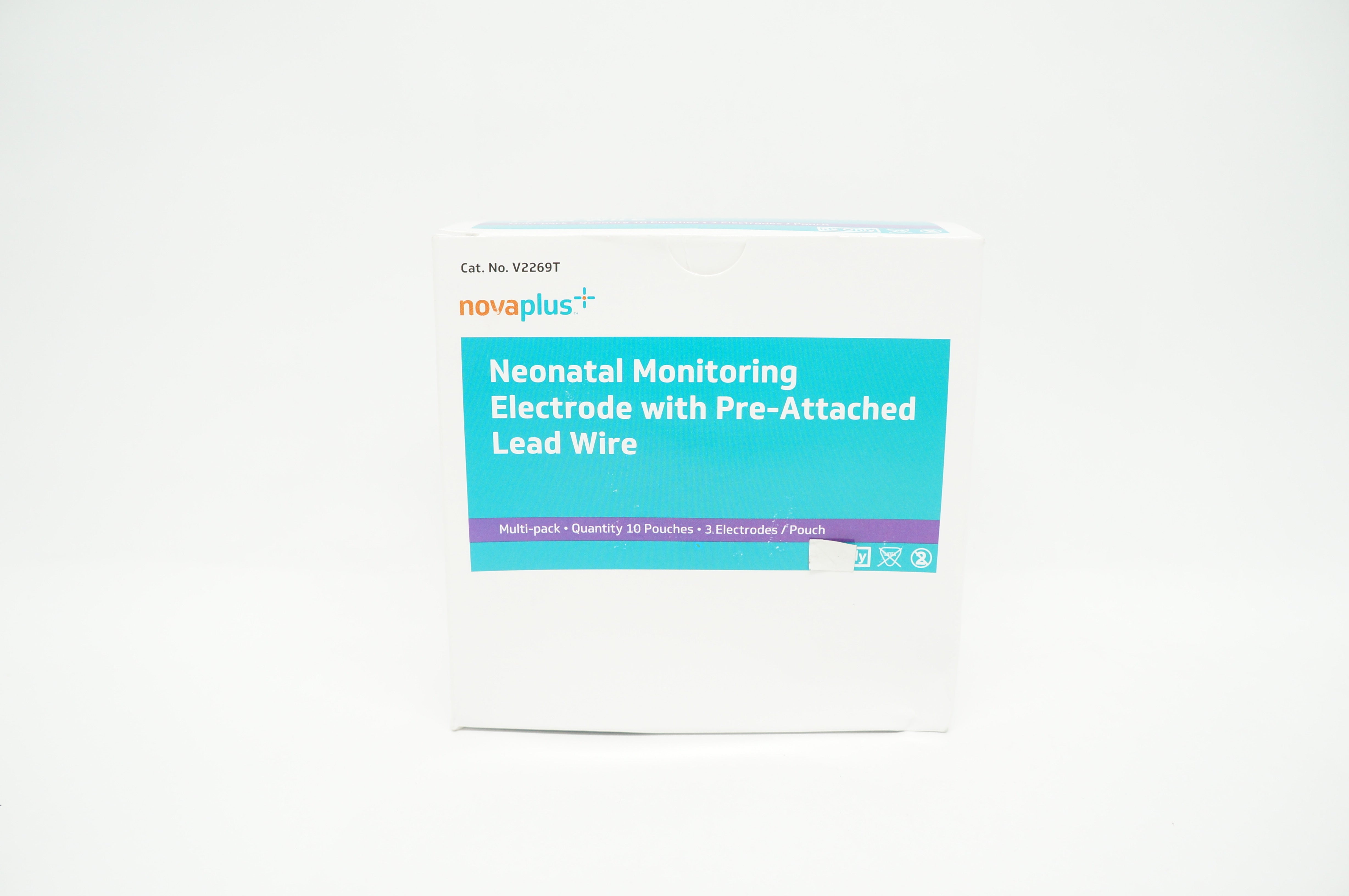3M V2269T Novaplus Neonatal Monitoring Electrode With Lead Wire - Box of 8