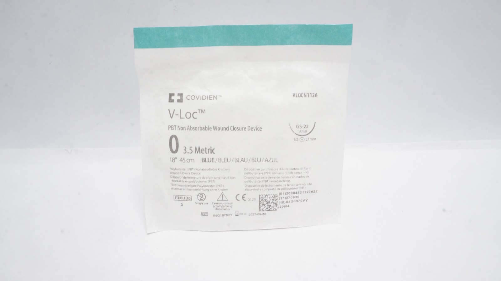 Covidien VLOCLN1126 V-Loc Wound Closure Device 0 3.5 Metric