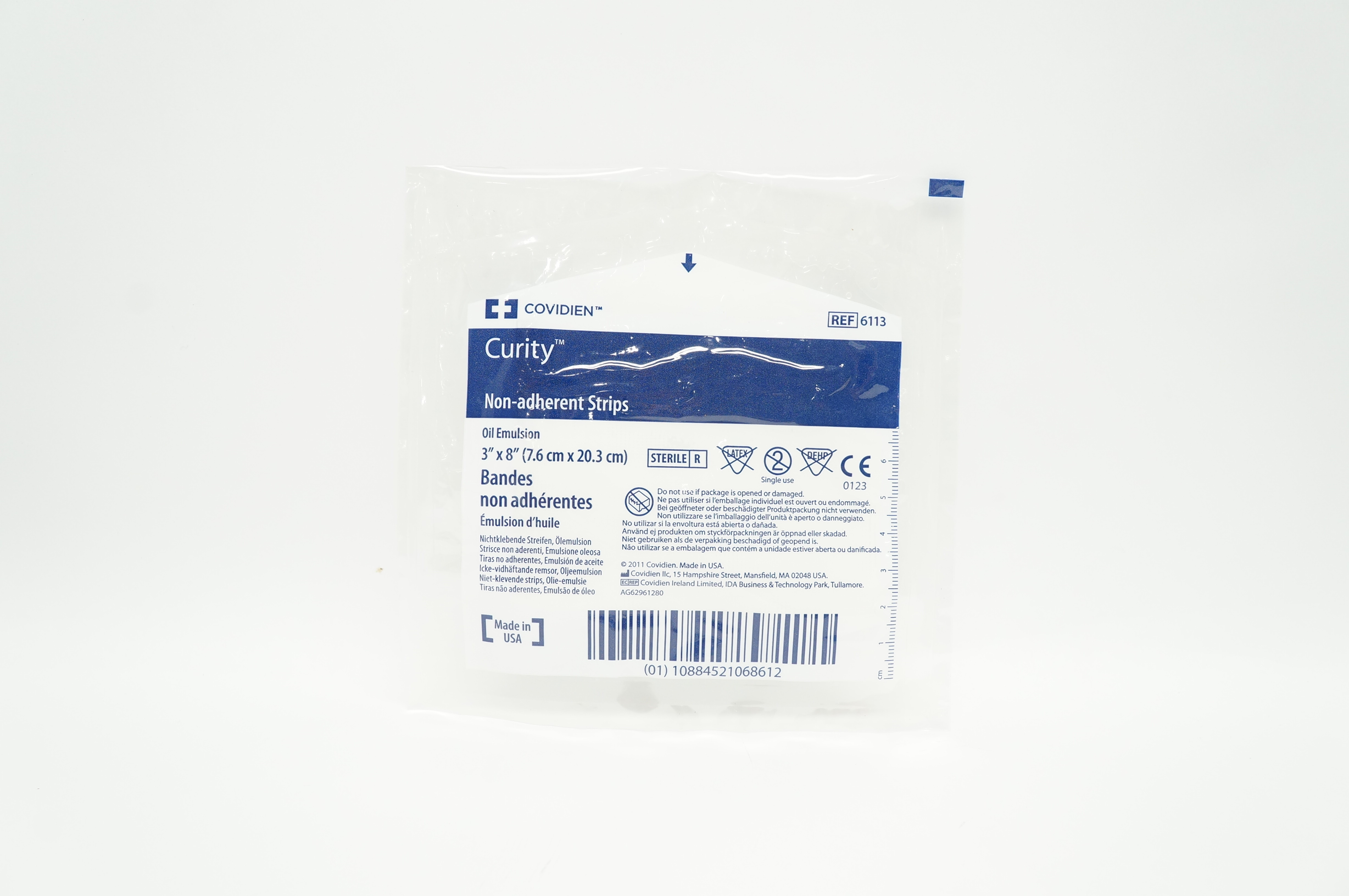 Covidien 6113 Curity Non-Adherent Strips 3inch x 8inch