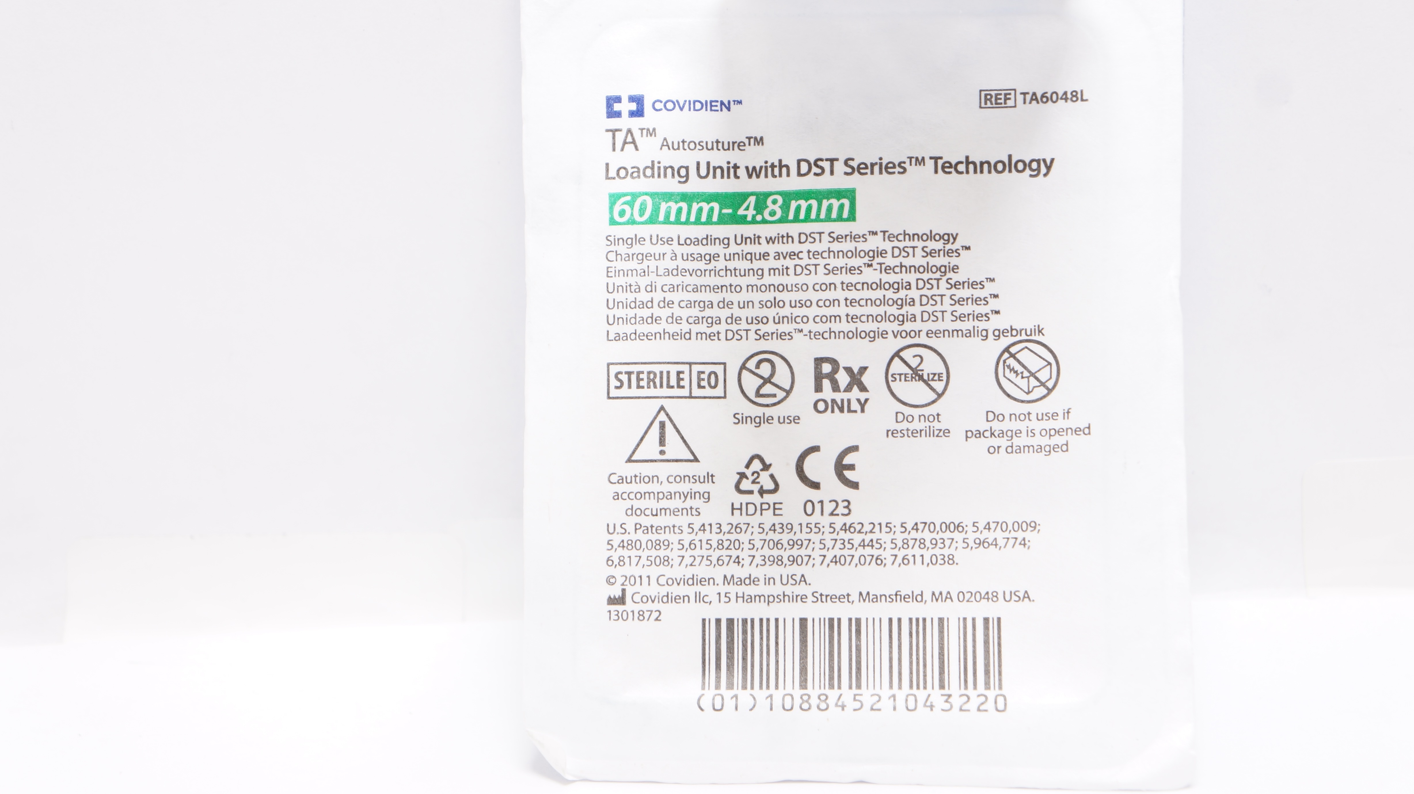 Covidien TA6048L TA AutoSuture Loading Unit 60mm x 4.8mm (x)