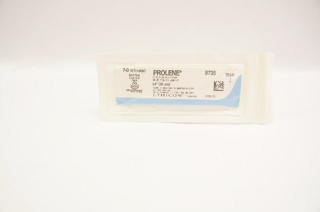 Ethicon 8735 7-0 PROLENE Polypropylene Stre BV175-6 8mm 3/8c Taper 24inch (x)