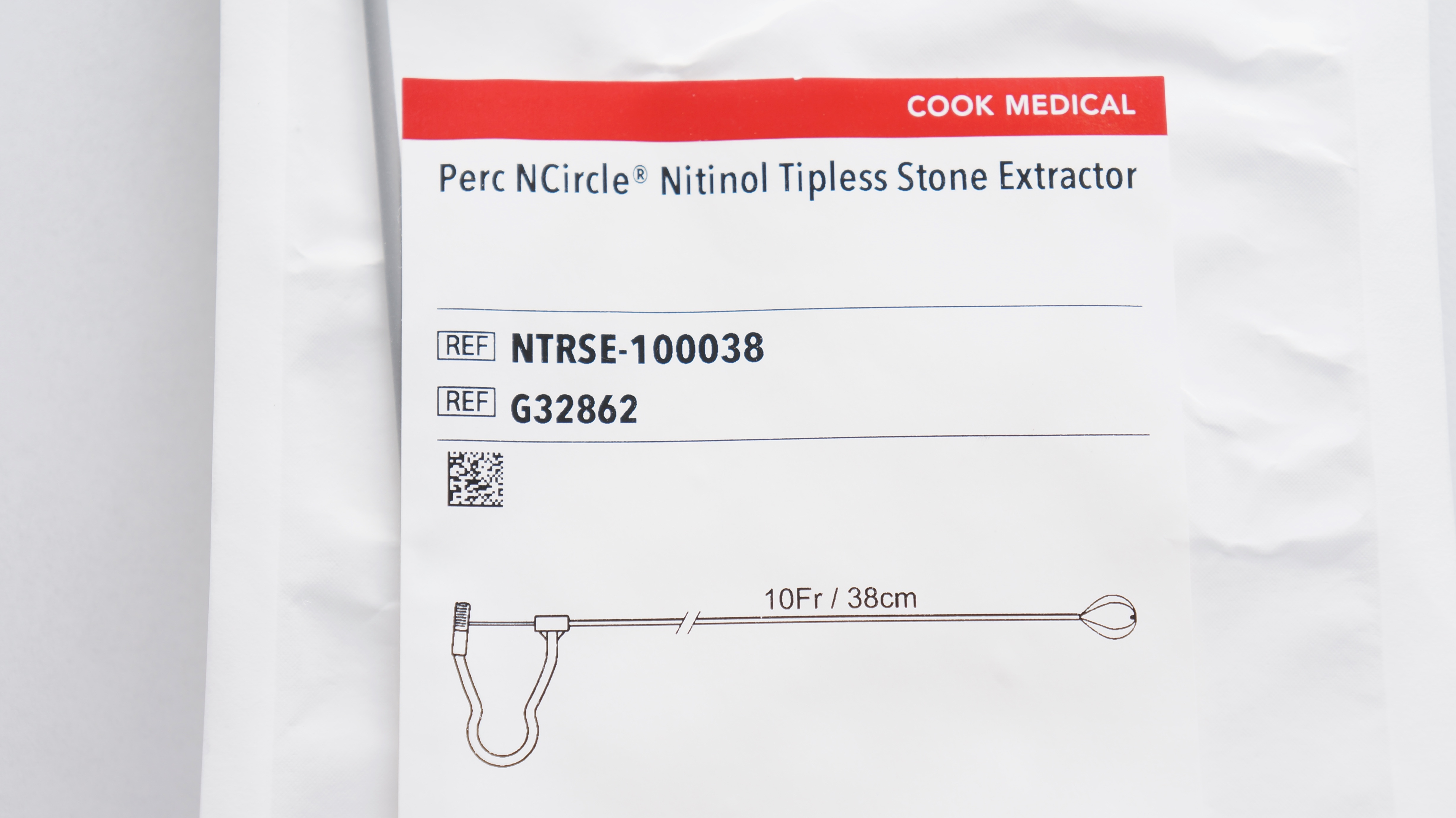 Cook Medical G32862 Perc NCircle Nitinol Tipless Stone Extractor 10Fr x 38cm