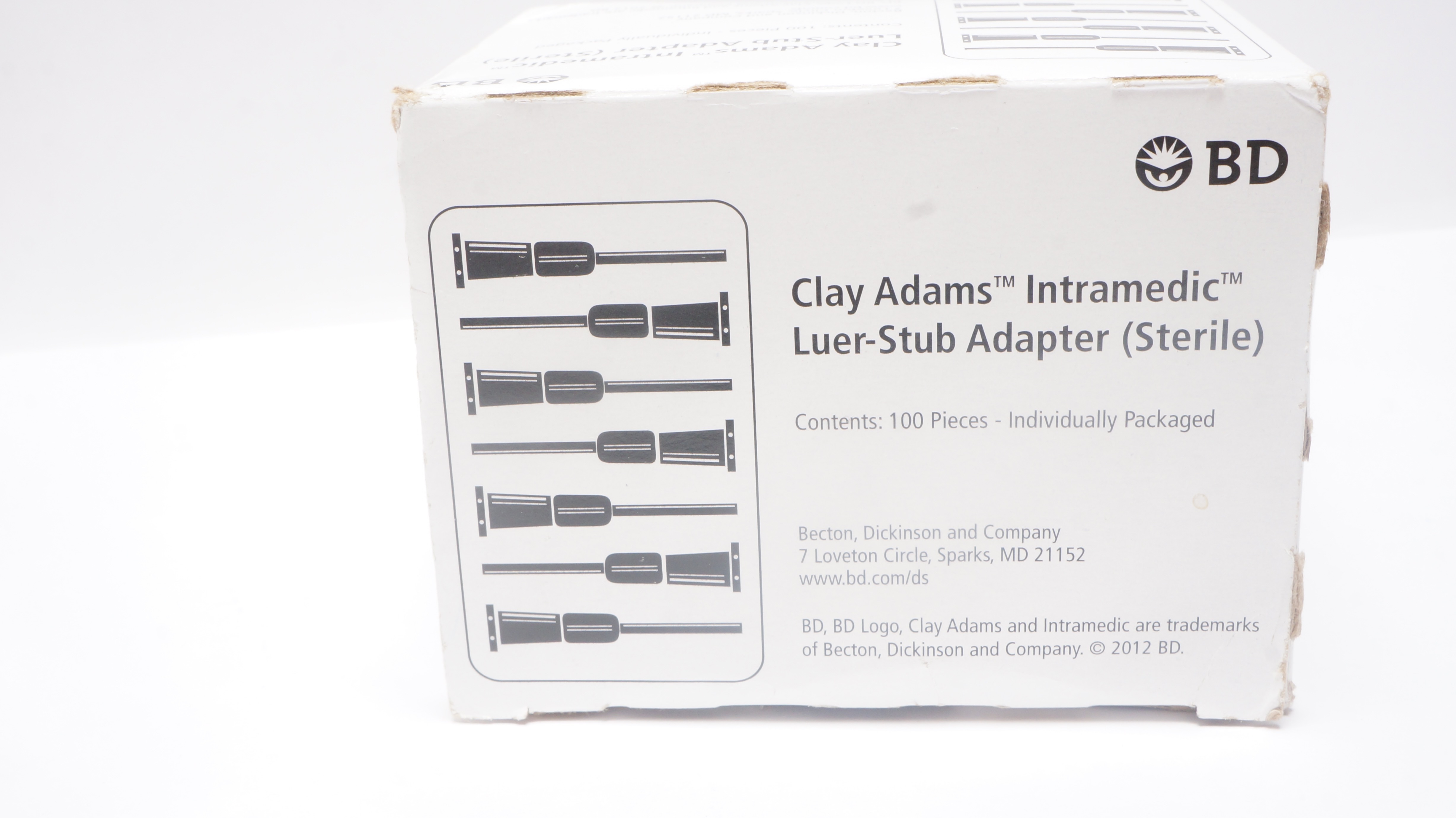BD 427560 Clay Adams Intramedic Luer-Stub Adapter 15Ga - Case of 100