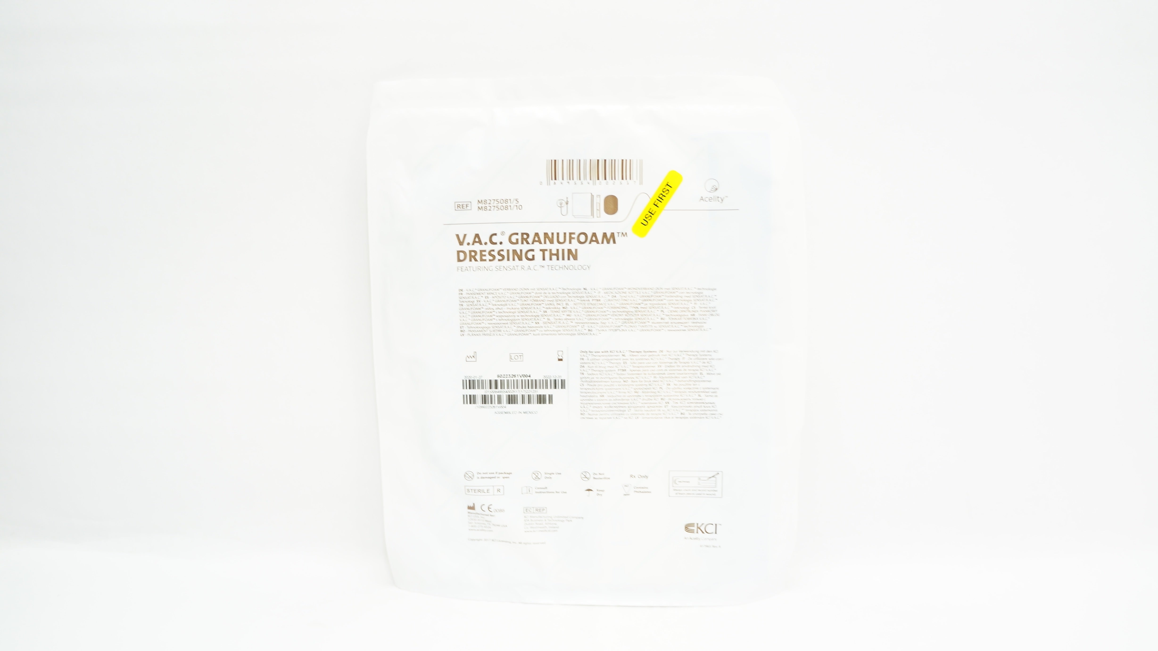 KCI M8275081/5 Acelity V.A.C. GranuFoam Dressing Thin (x)