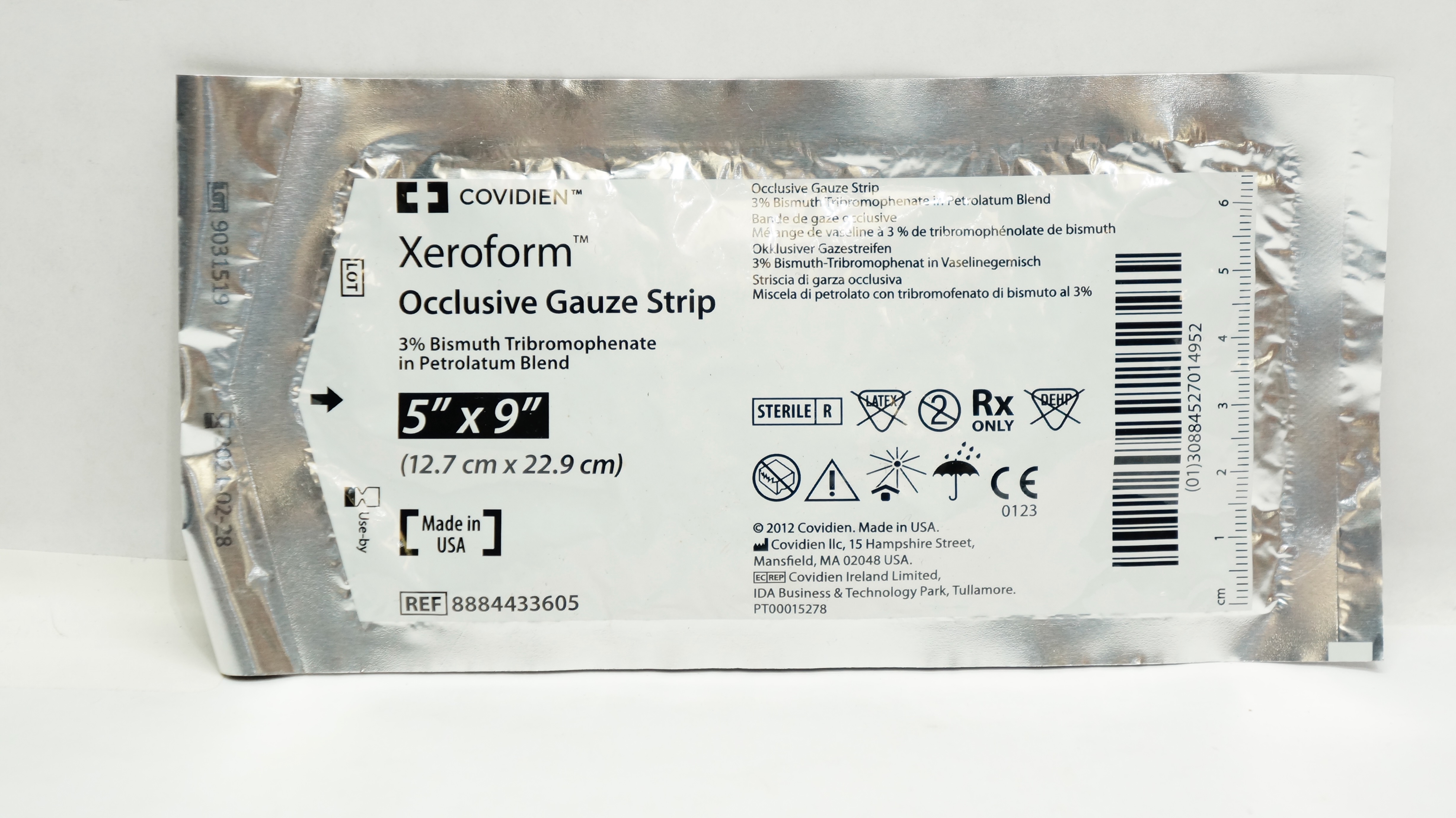 Covidien 8884433605 Xeroform Occlusive Gauze Strip 5inch x 9inch (x)