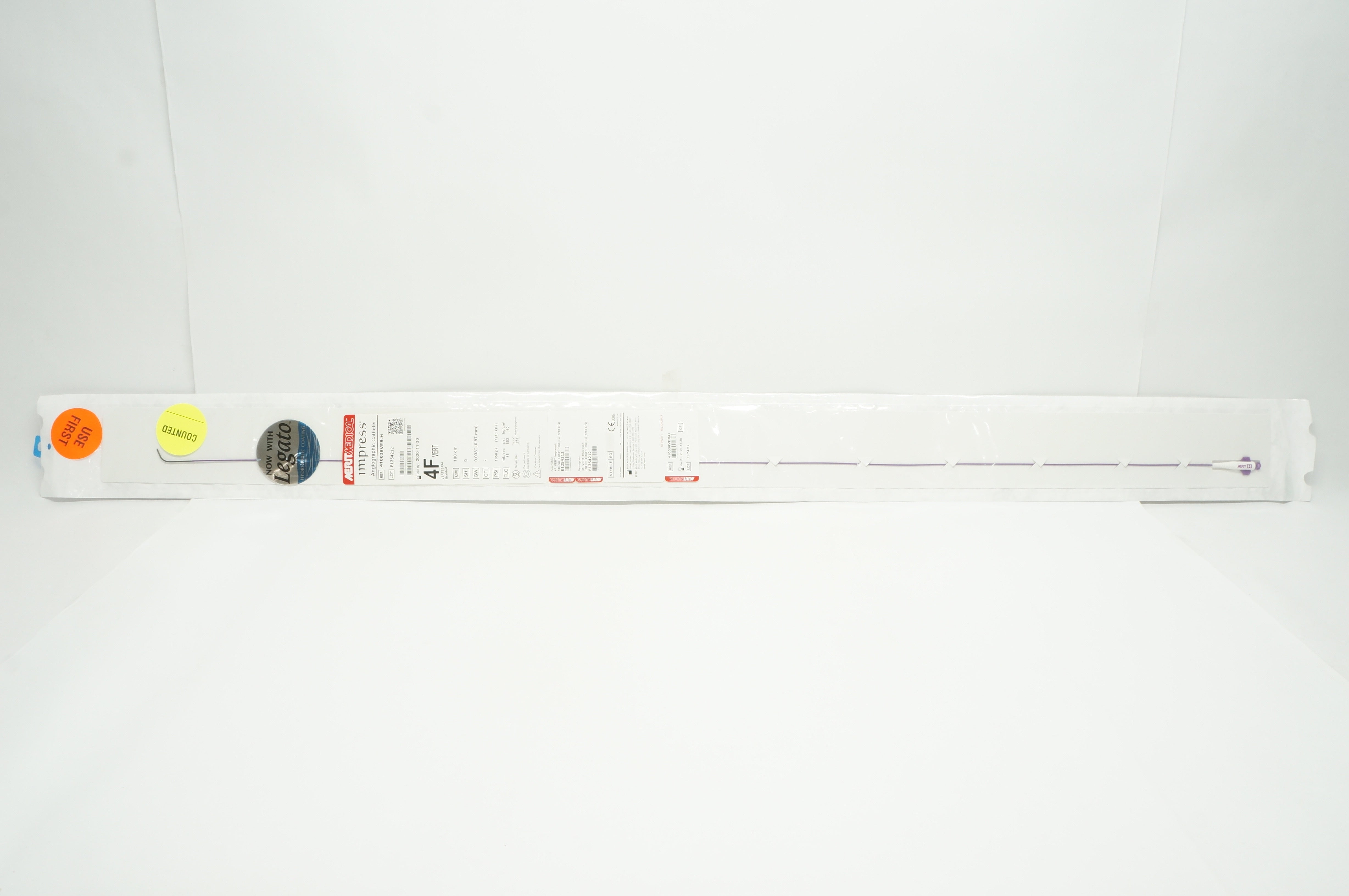 Merit Medical 410038VER-H Impress Vert Angiographic Cath. 4F x 100cm (x)