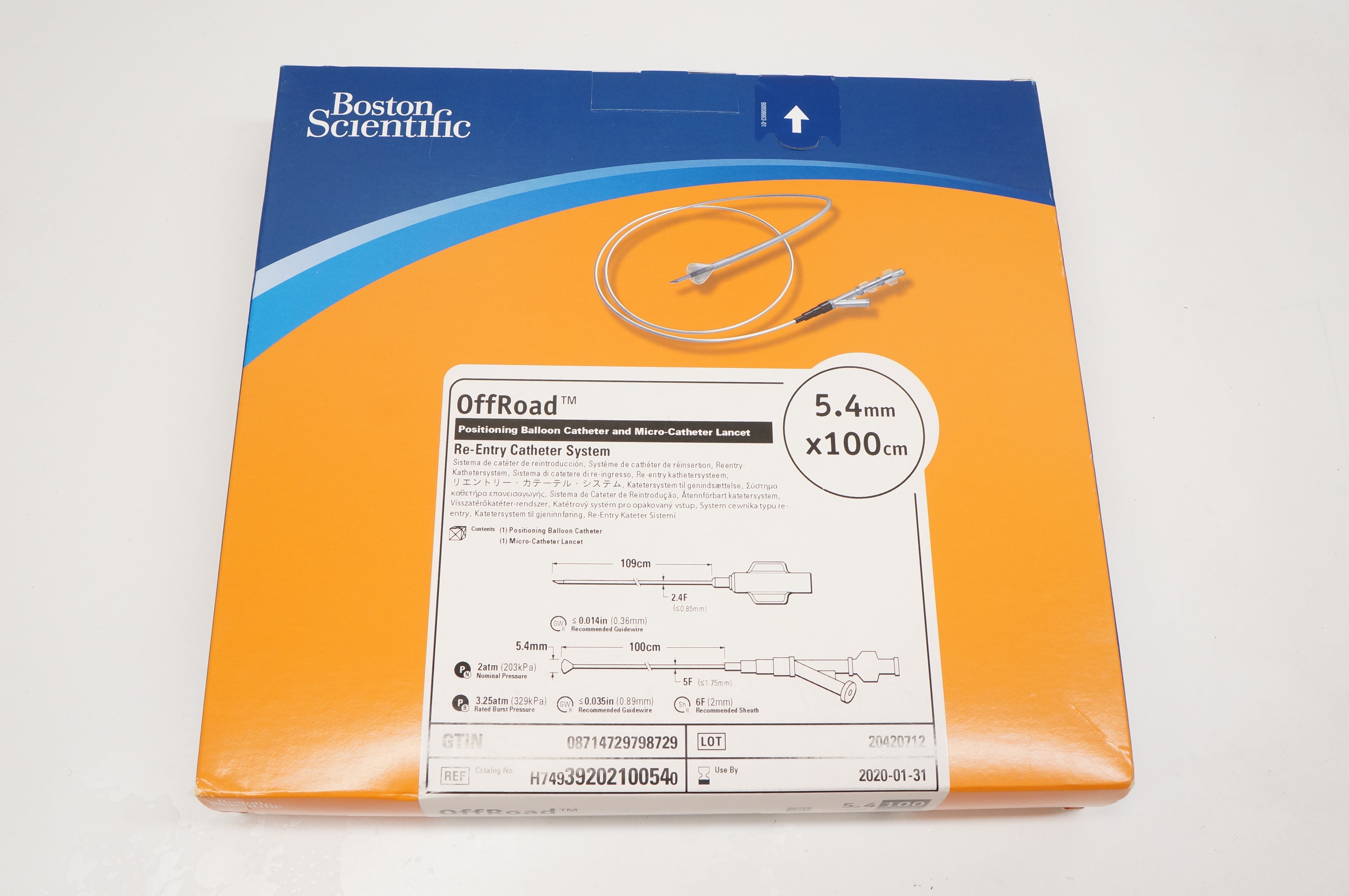 Boston Scientific 3920210054 OffRoad Positioning Balloon Cath. 5.4mm x 100cm (x)