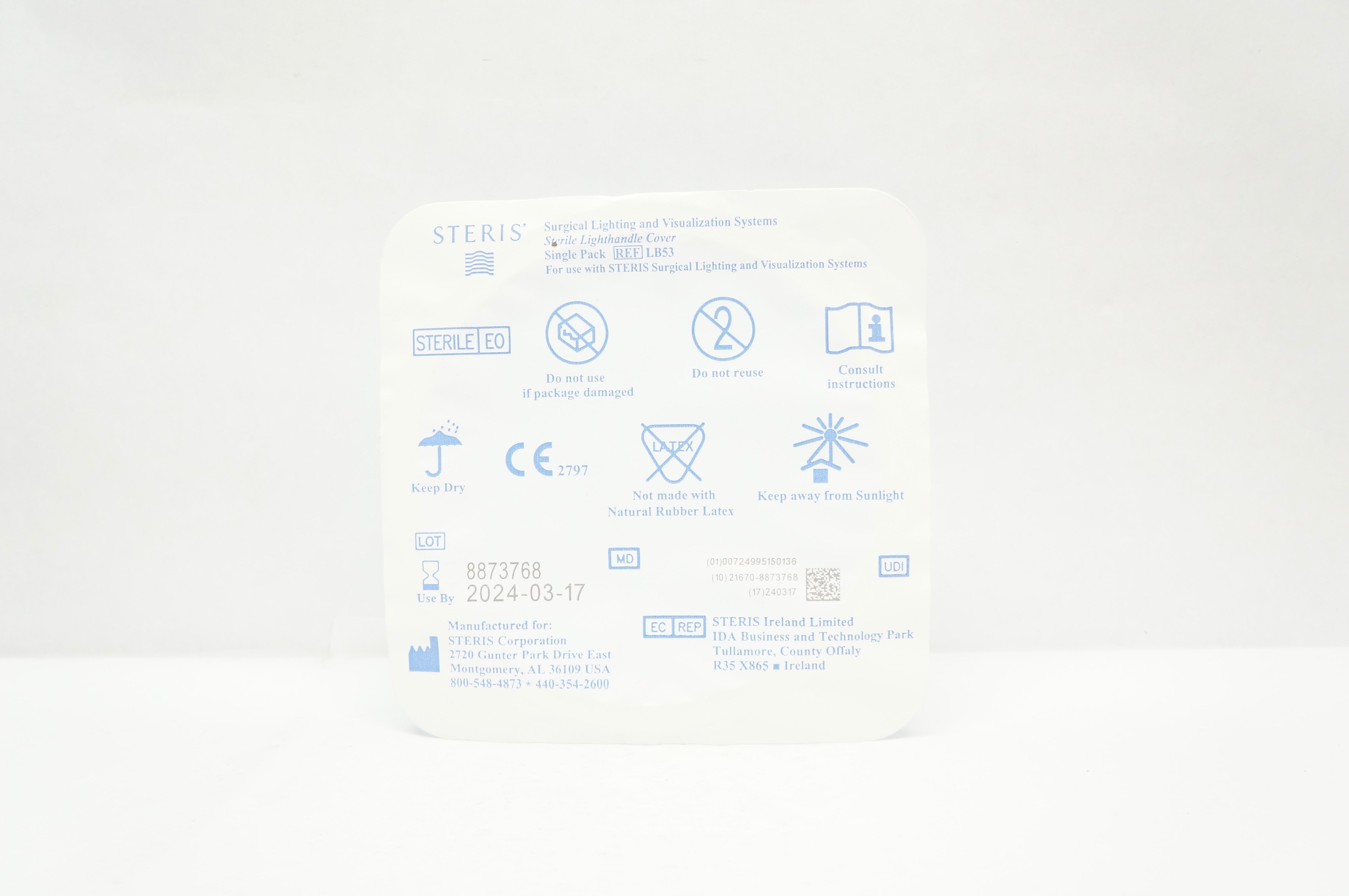 Steris LB53 Surgical Lighting & Visualization Systems Sterile Lighihandle Cover