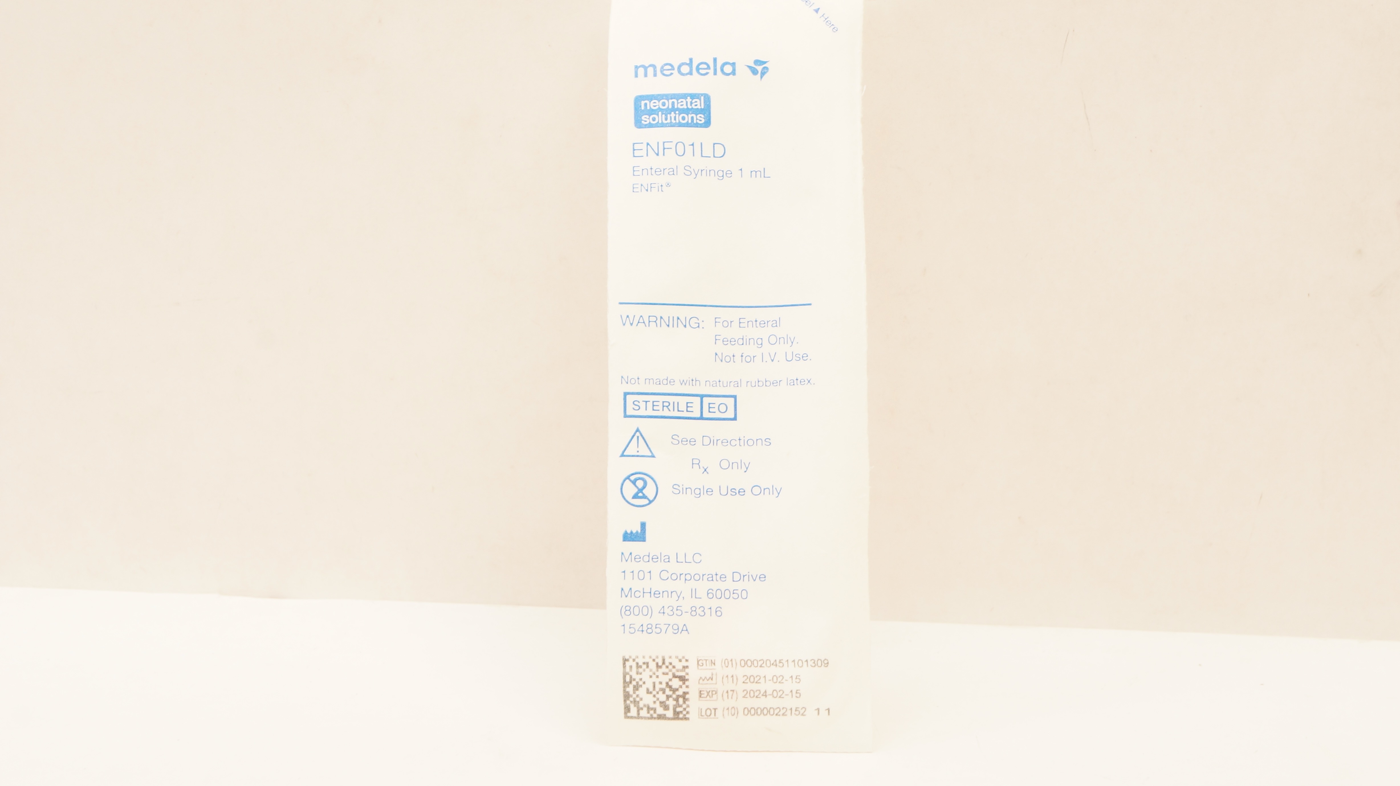 Medela ENF01LD ENFit Enteral Syringe 1mL