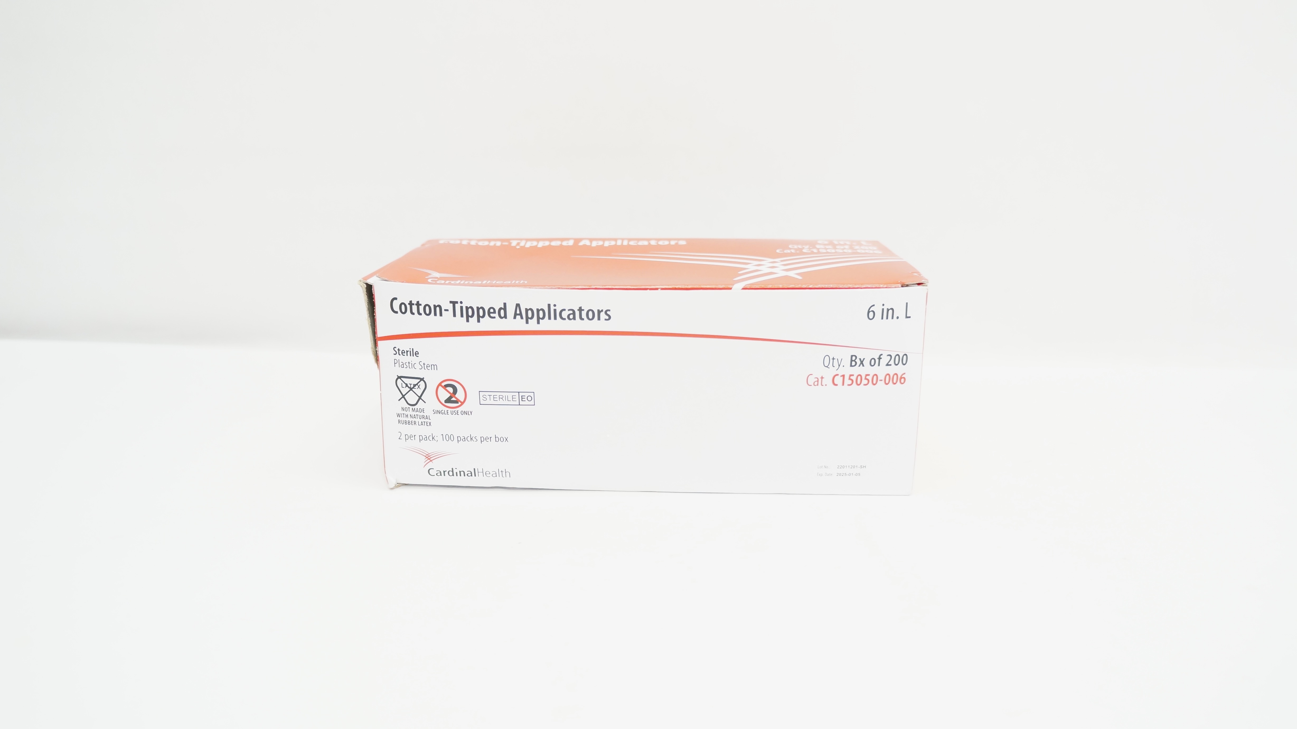 Cardinal Health C15050-006 Cotton-Tipped Applicators 6inch L - Box of 200