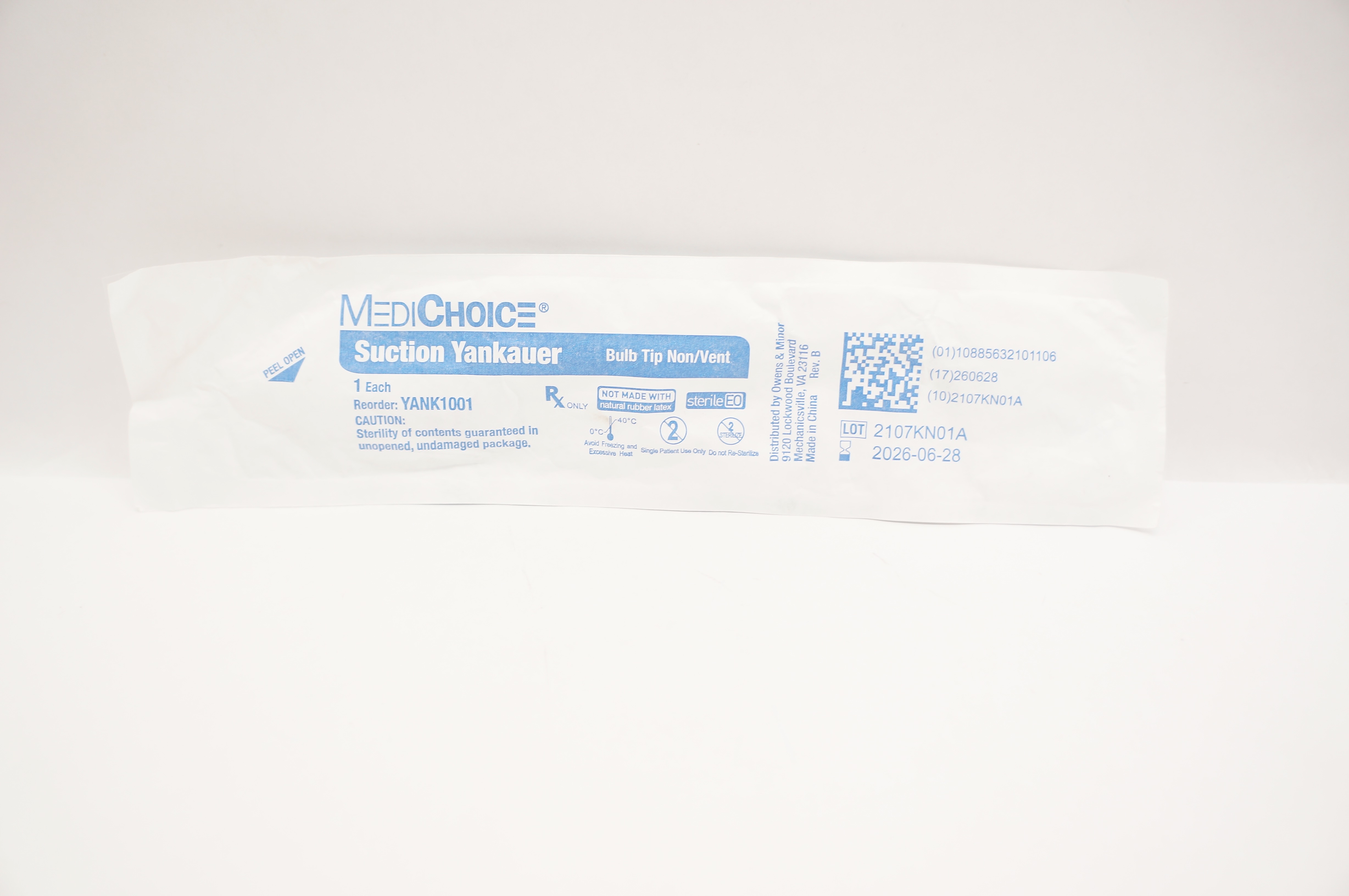 MediChoice YANK1001 Suction Yankauer Bulb Tip Non-Vent