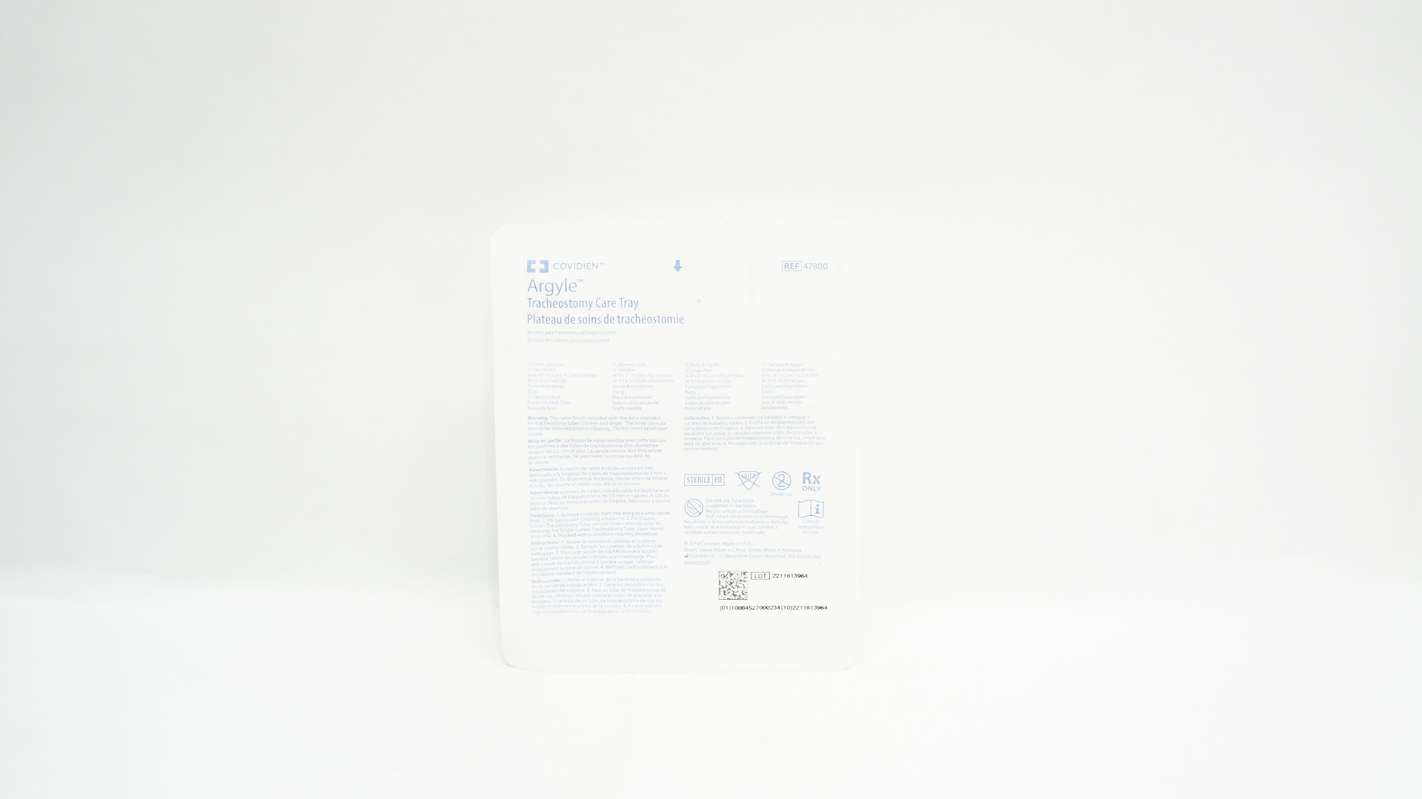 Covidien 47800 Argyle Tracheostomy Care Tray