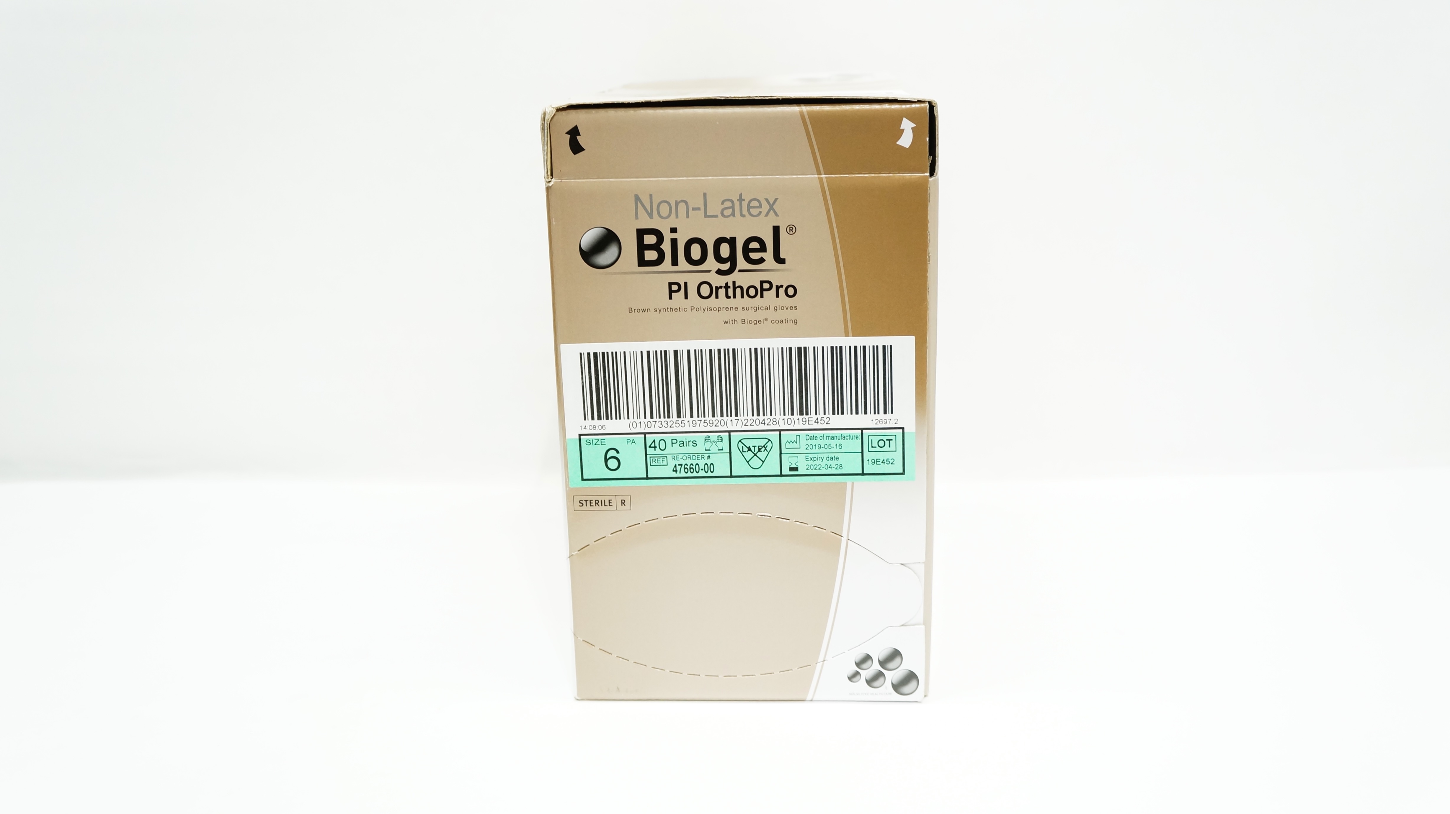 Molnlycke 47660-00 Biogel Powder Free Surgical Gloves Size 6 (x) - Box of 40