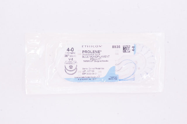 Ethicon 8935 4-0 PROLENE Stre V-5 17mm 1/2c Tapercut 36 inch (x)