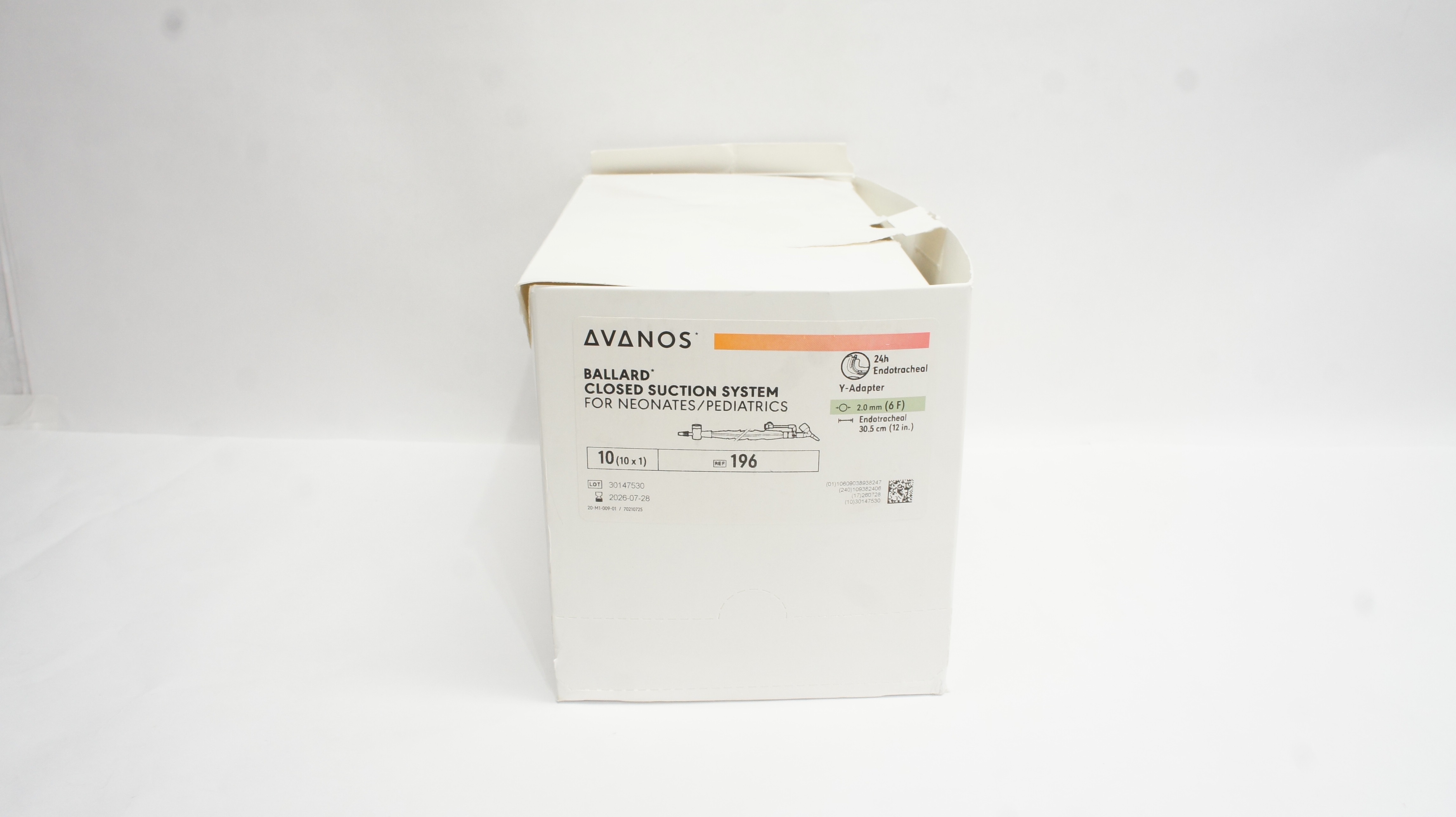 Avanos 196 Ballard Closed Suction System 6F x 12In - Box of 10