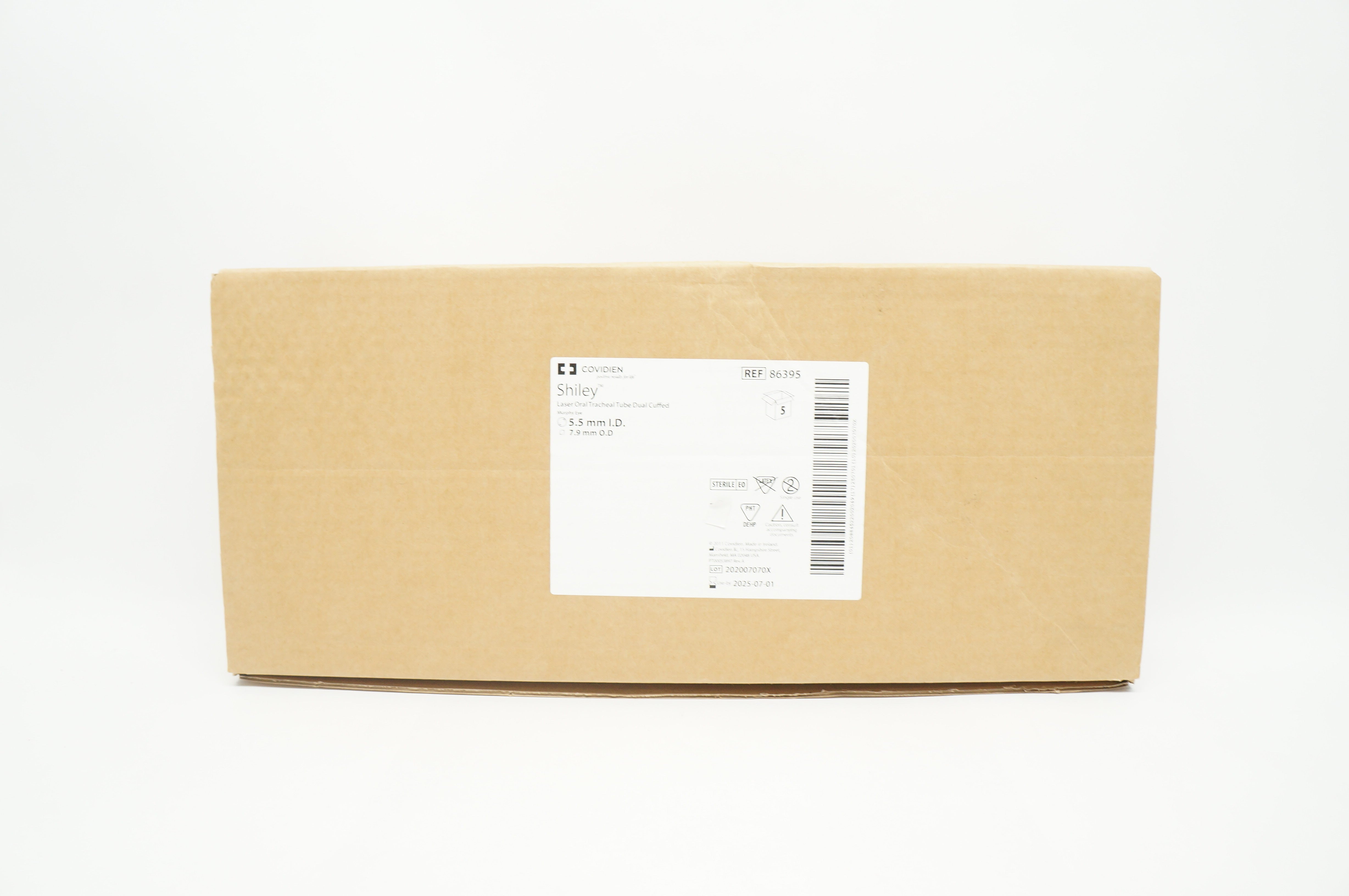 Covidien 86395 Shiley Laser Oral Tracheal Tube 5.5mm ID x 7.9mm OD - Box of 5
