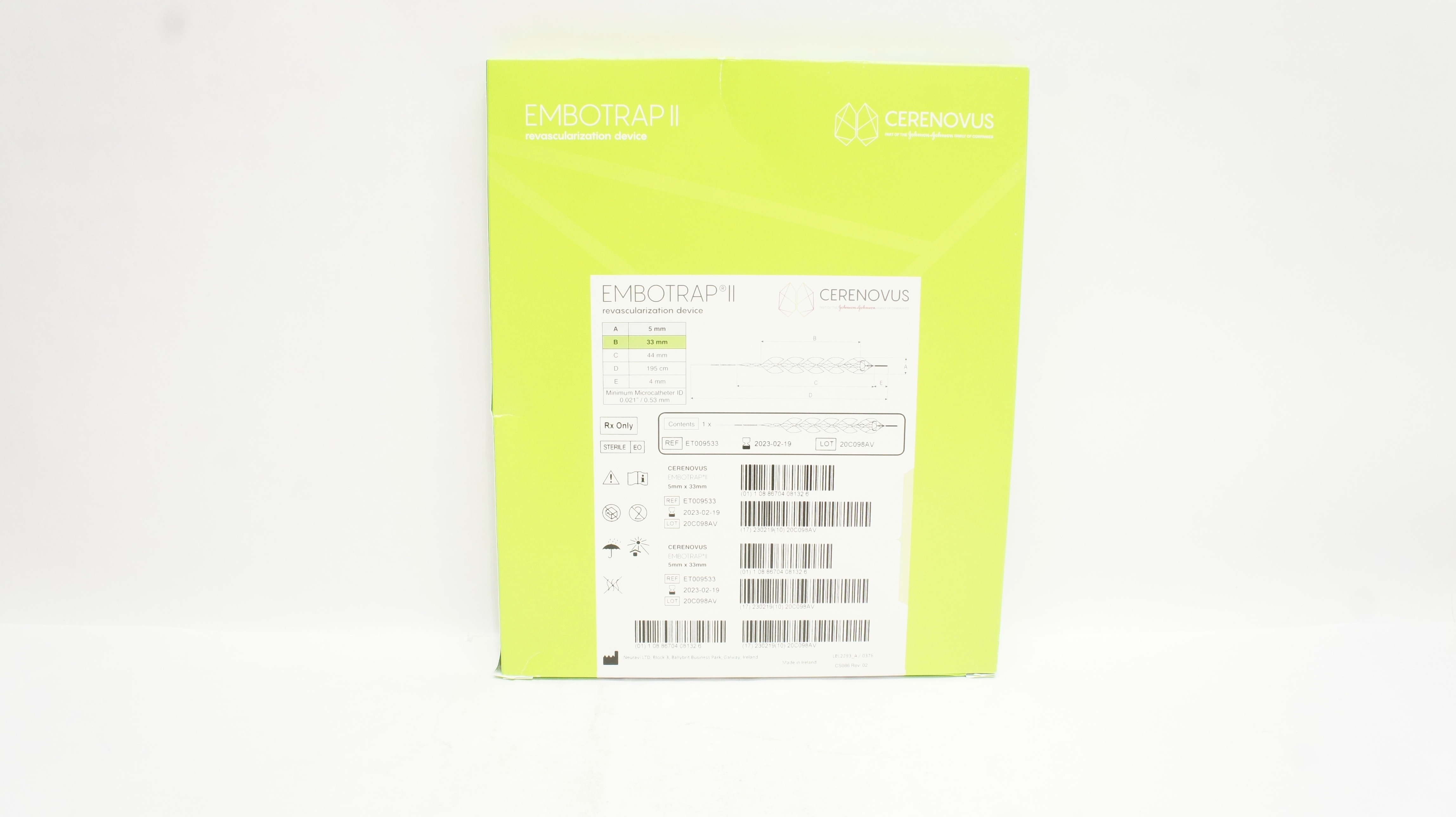 Cerenovus ET009533 Embotrap II Revascularization Device (x)