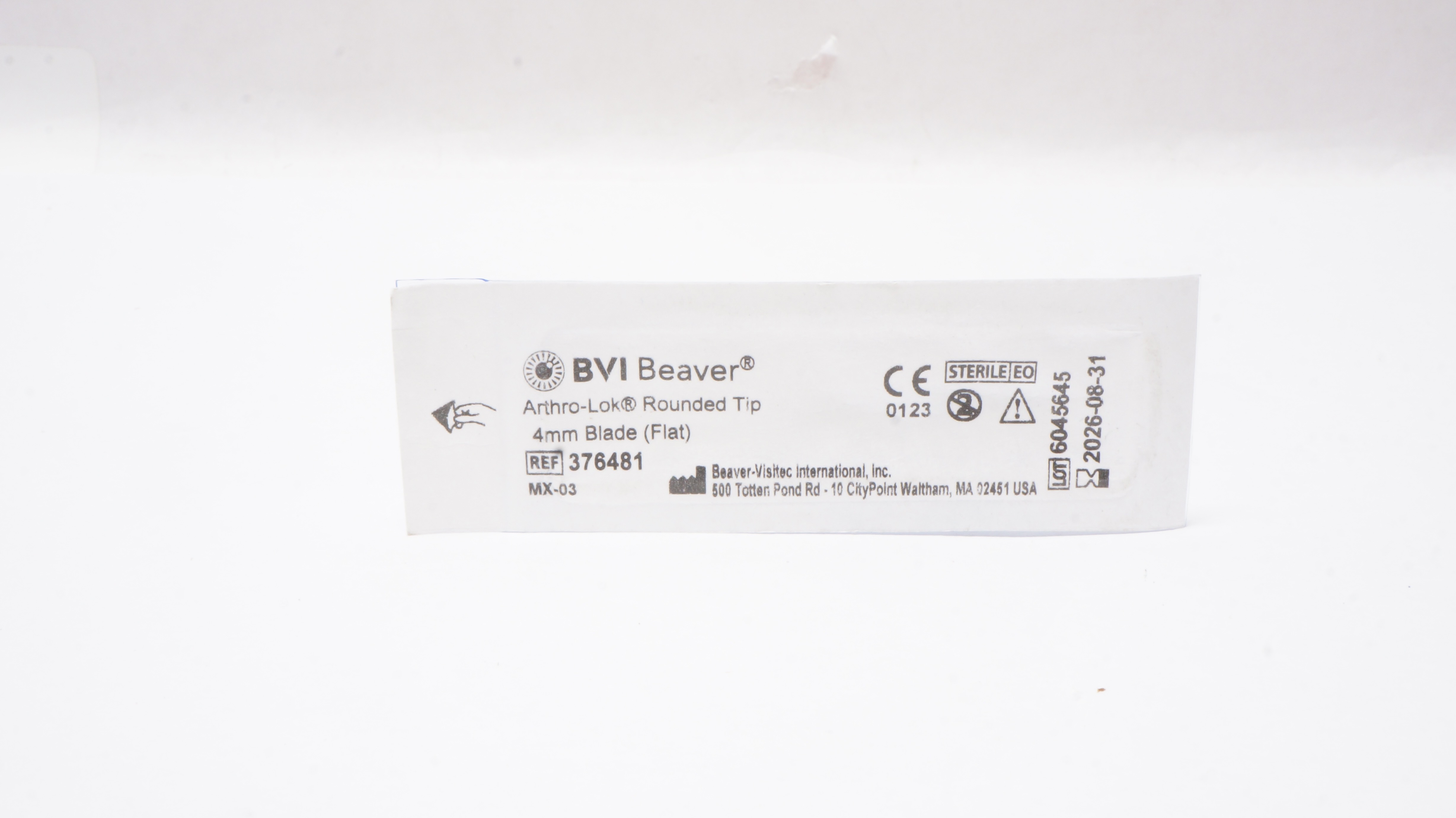 BVI Beaver 376481 Arthro-Lok Rounded Tip 4mm Blade