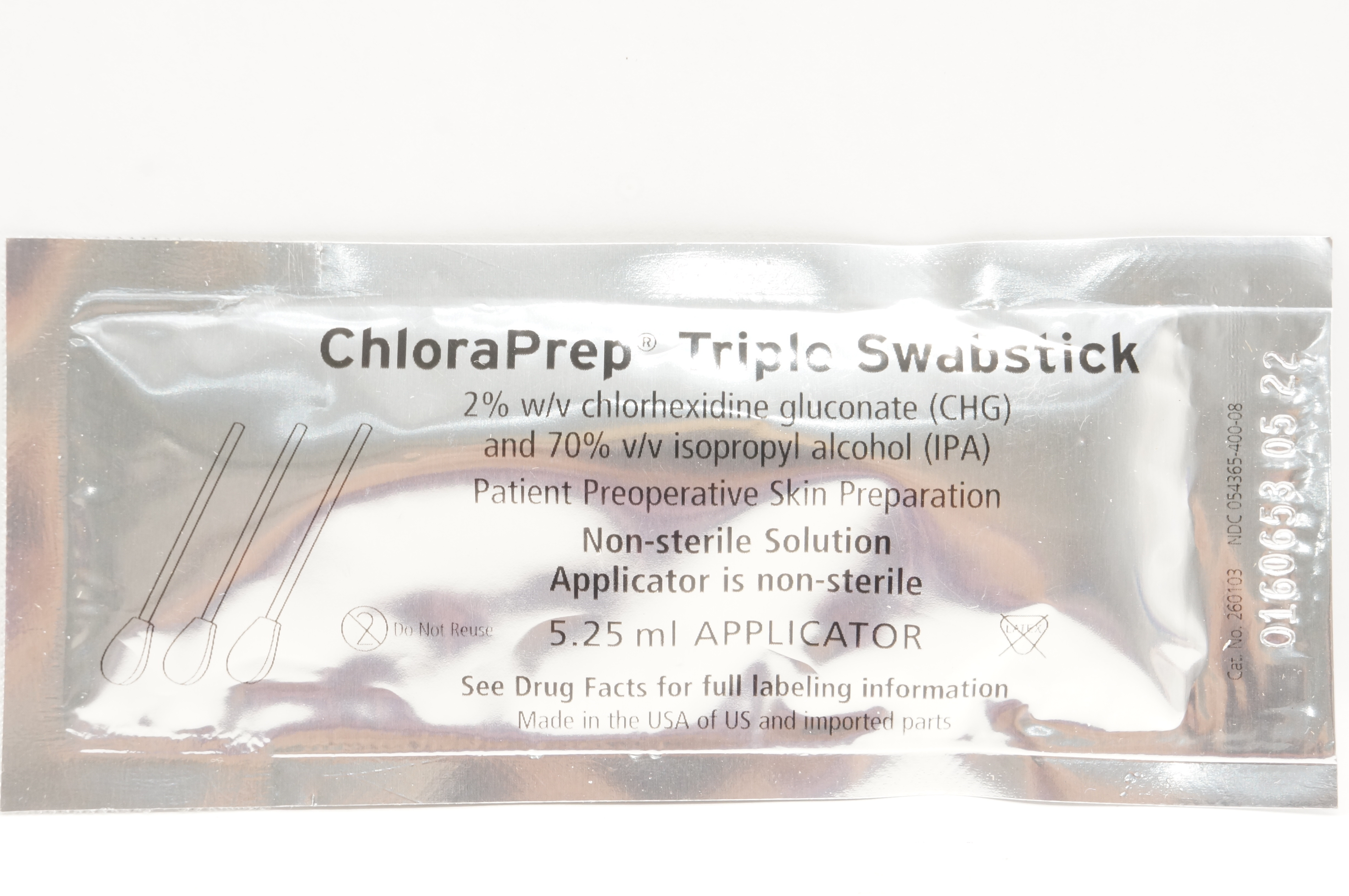 CareFusion 260103 ChloraPrep Triple Swabstick 5.25ml Applicator