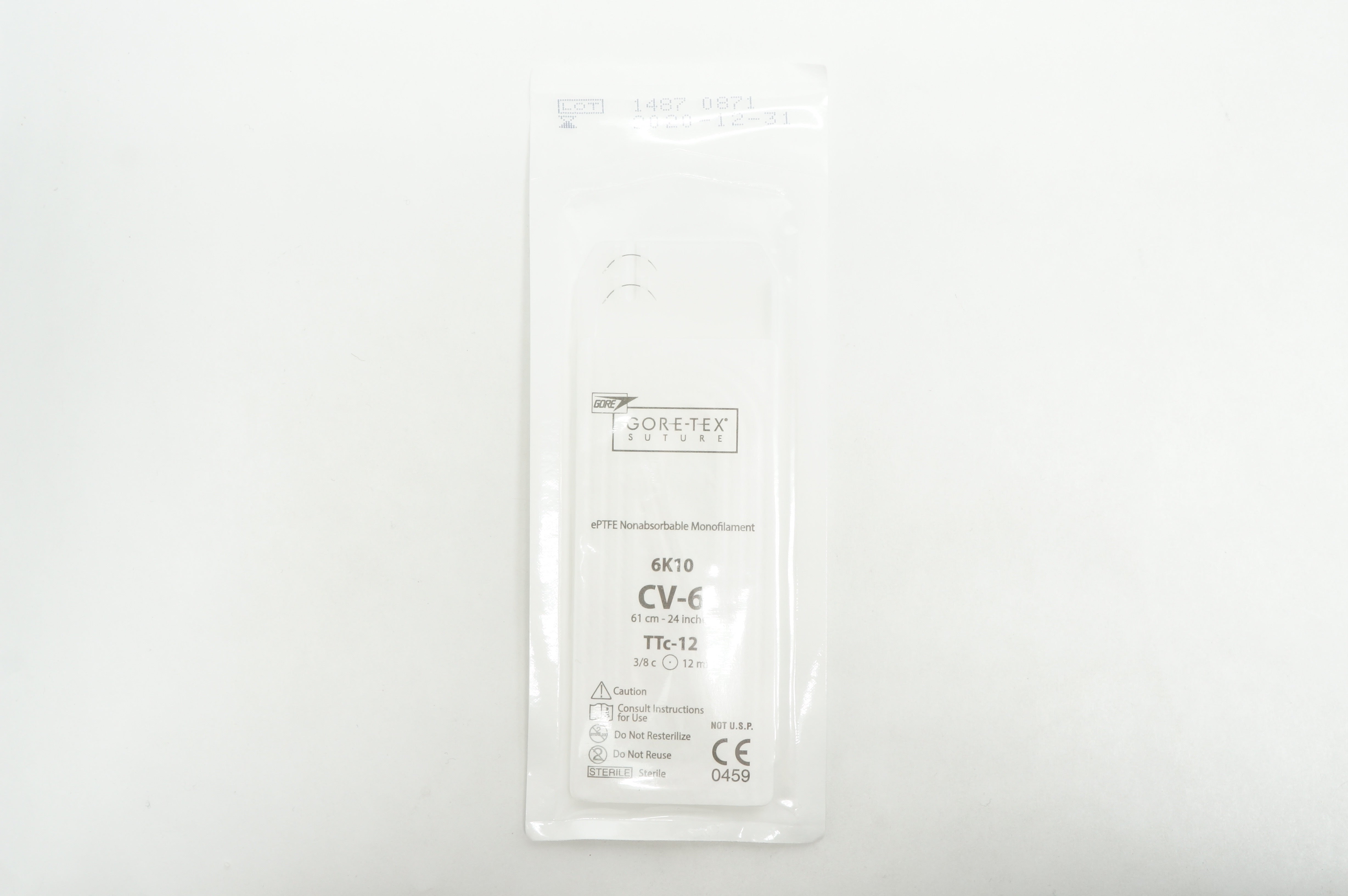 Gore 6K10 GORE-TEX Stre, CV-6, TTc-12, 3/8c CIRCLE 24inch (x)