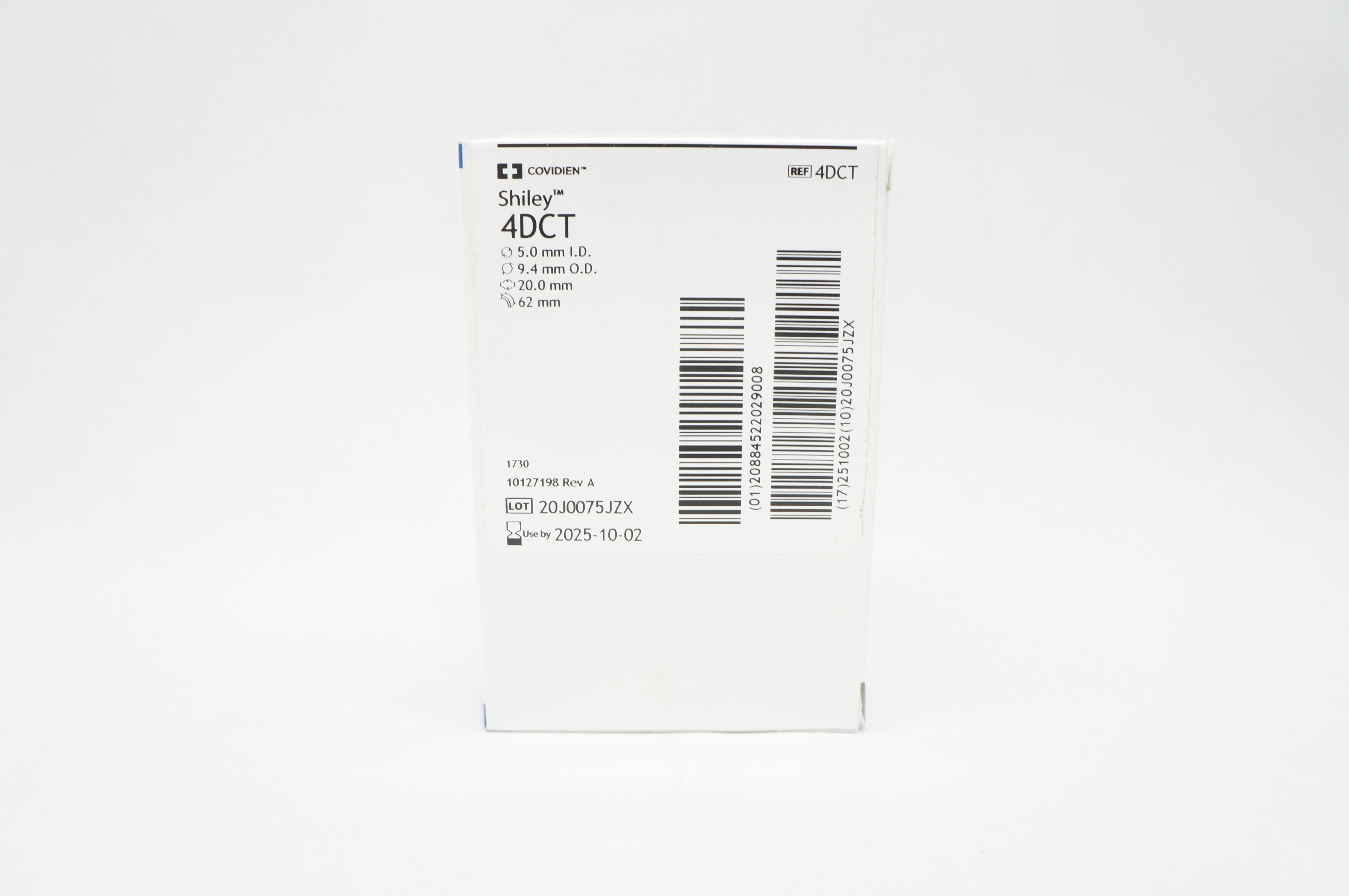 Covidien 4DCT Tracheostomy Tube Cuffed w/Inner Cannula  5.0 x9.4 x 20 x 62mm (x)