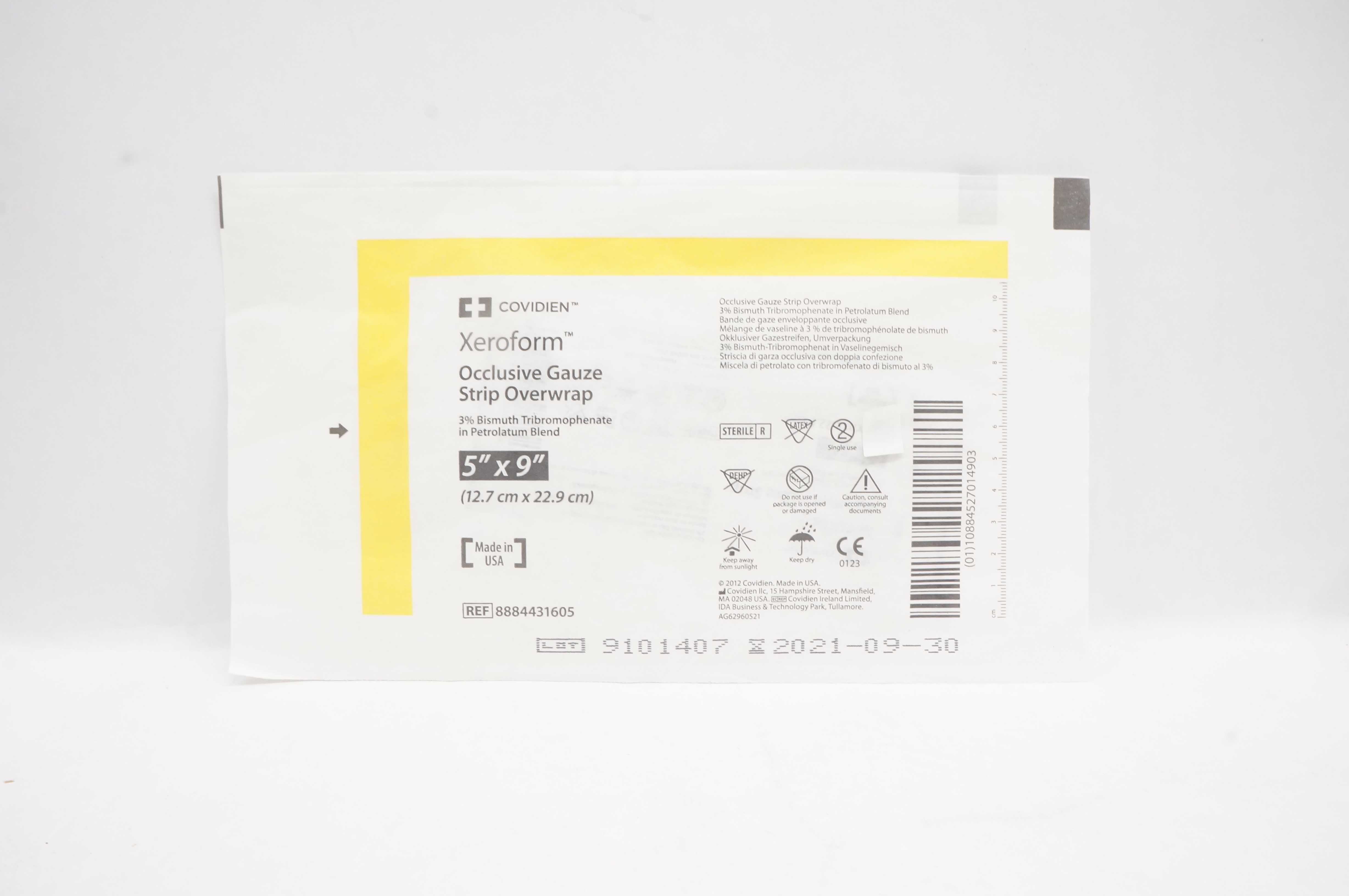 Covidien 8884431605 Xeroform Occlusive Gauze Strip Overwrap 5inch x 9inch (x)