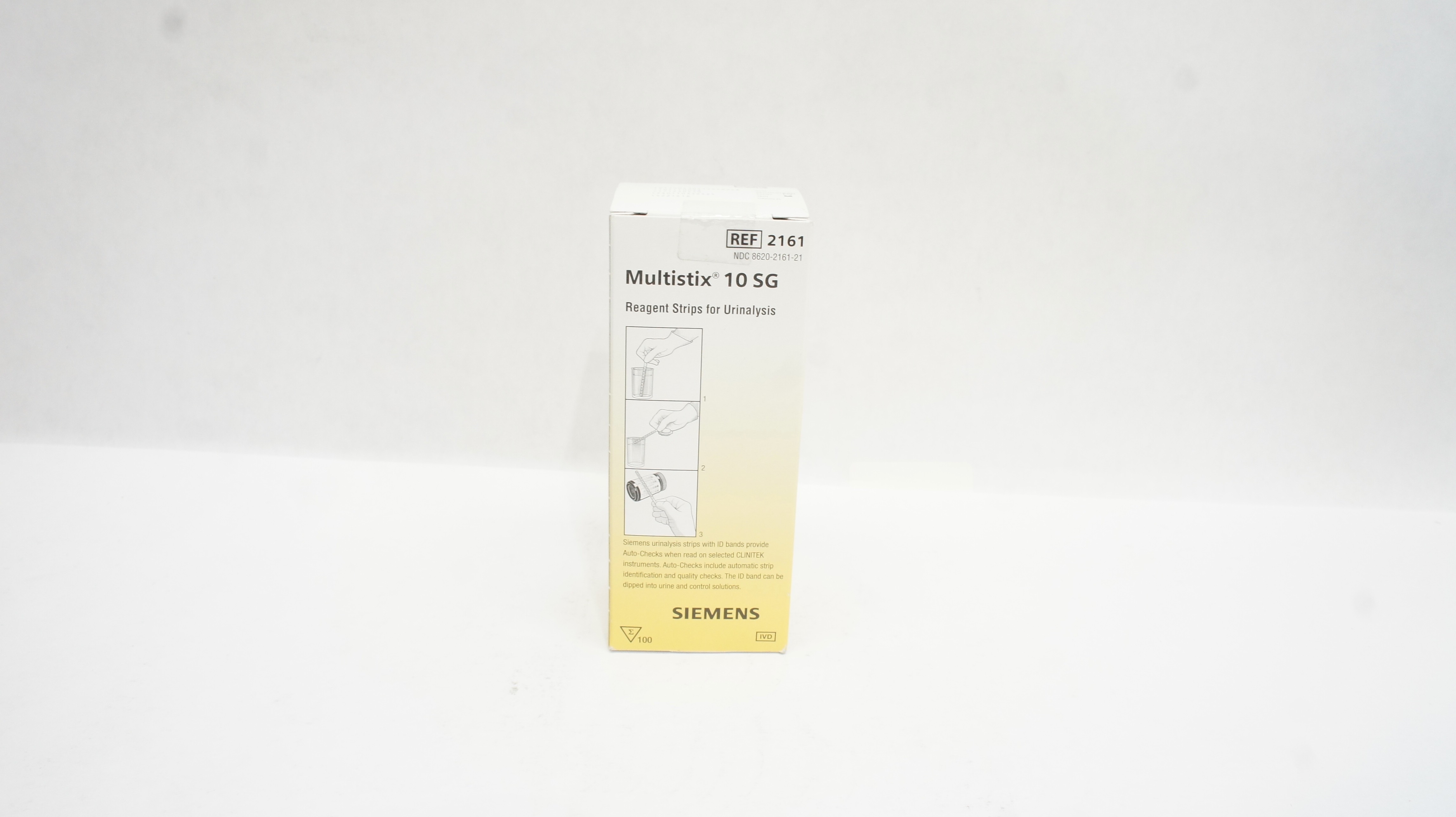 Siemens 2161 Multistix 10 SG Reagent Strips for Urinalysis (x) - Box of 100
