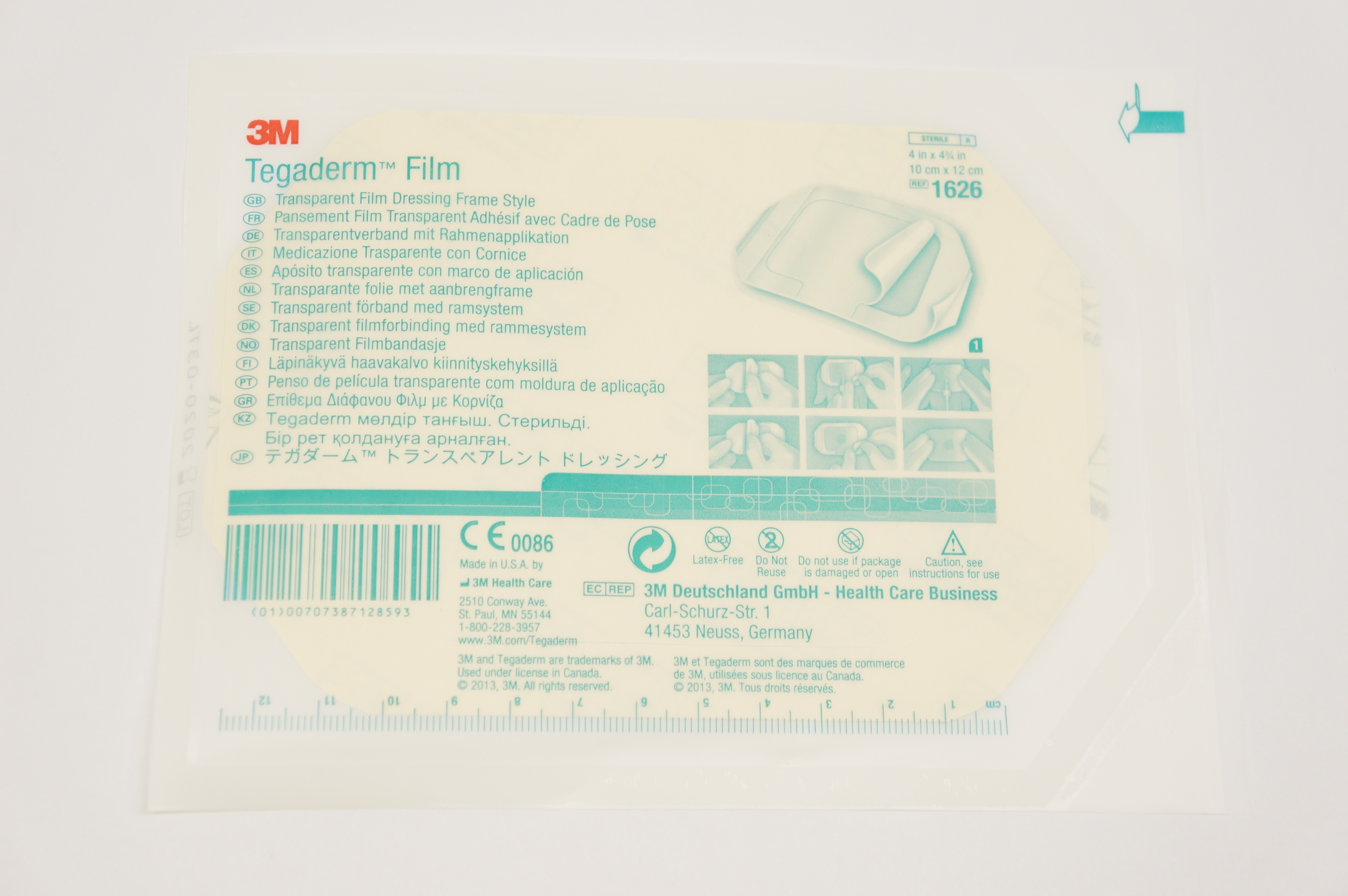 3M 1626 Tegaderm Transparent Film Dressing Frame Style 4in. x 4 3/4in.(x)