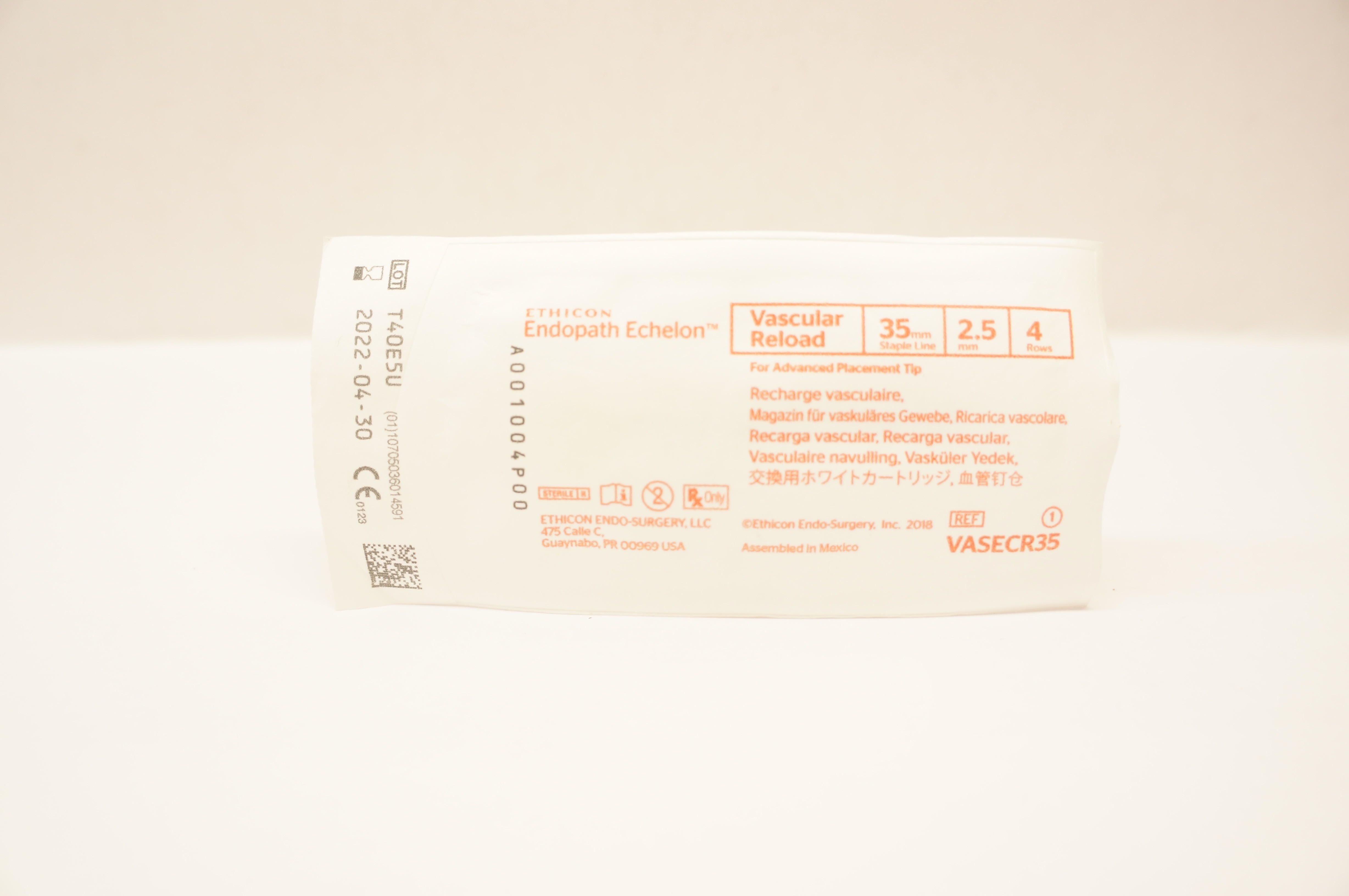 Ethicon VASECR35 Endopath Echelon Vascular Reload 35 mm x 2.5 mm (x)