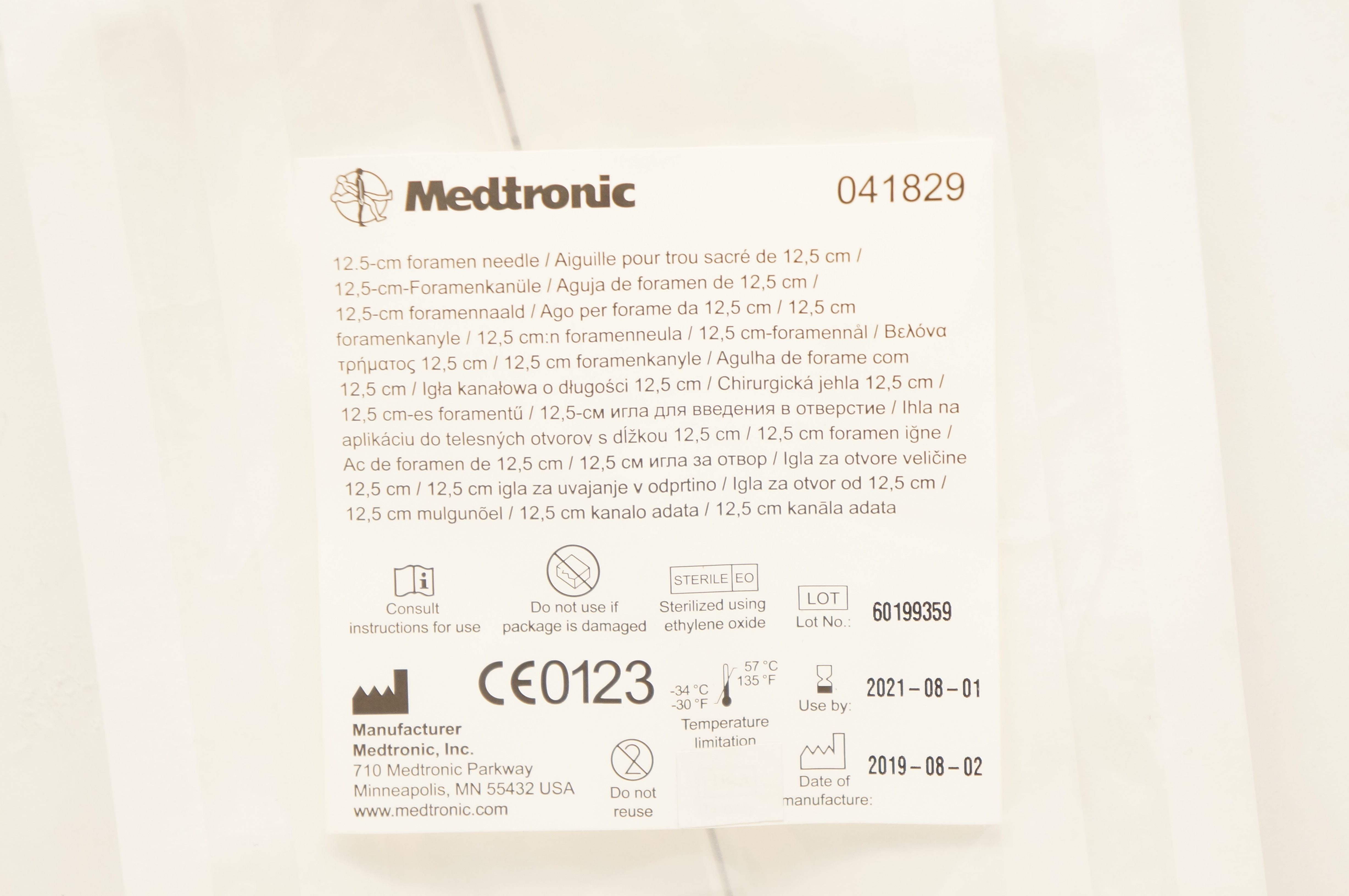 Medtronic 041829 Interstim Stainless Steel Foramen Ndle 12.5 cm (x)