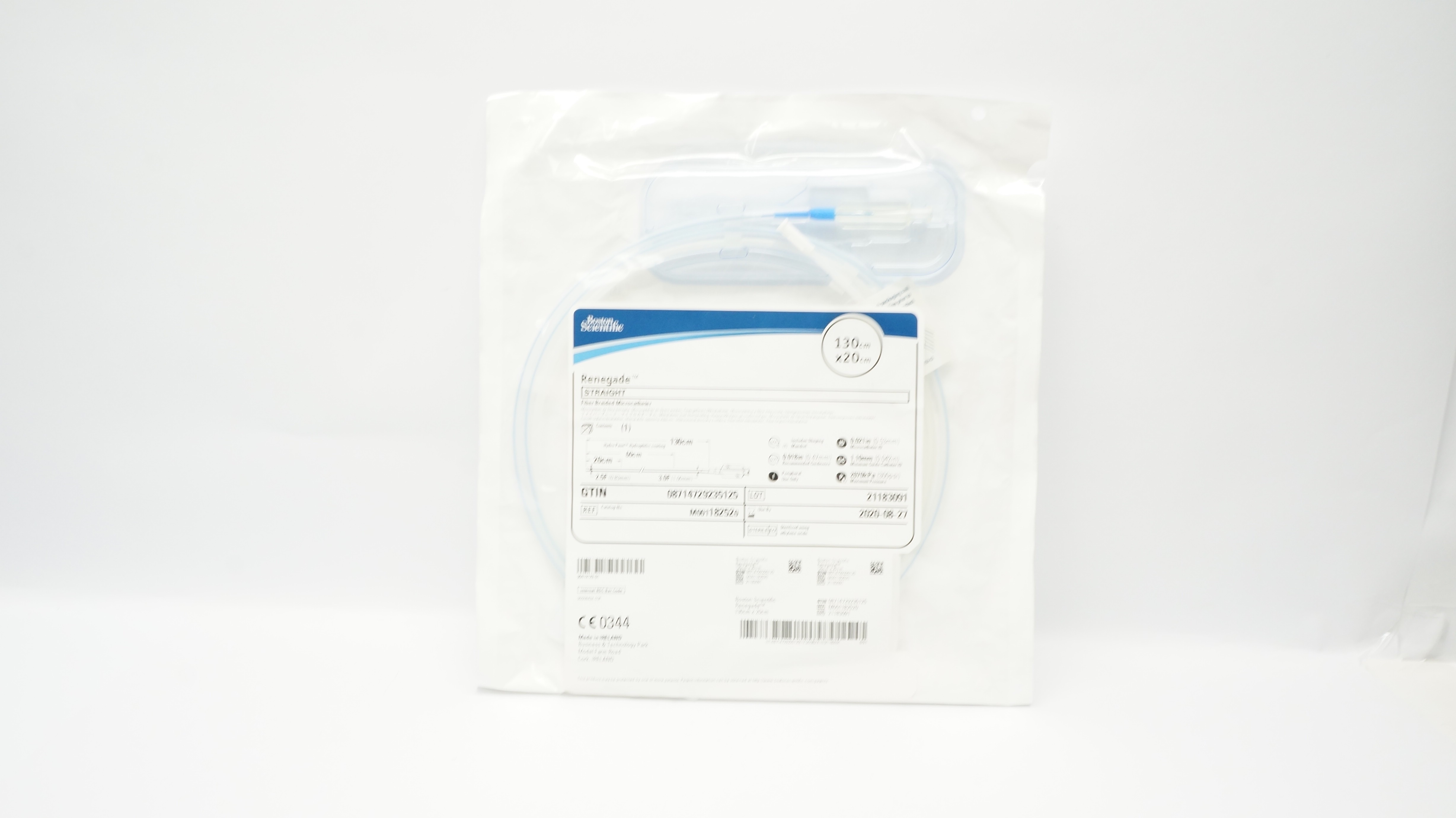 Boston Scientific M001182520 Renegade Straight Fiber Braided Microcath. 130cm x 20cm (x)