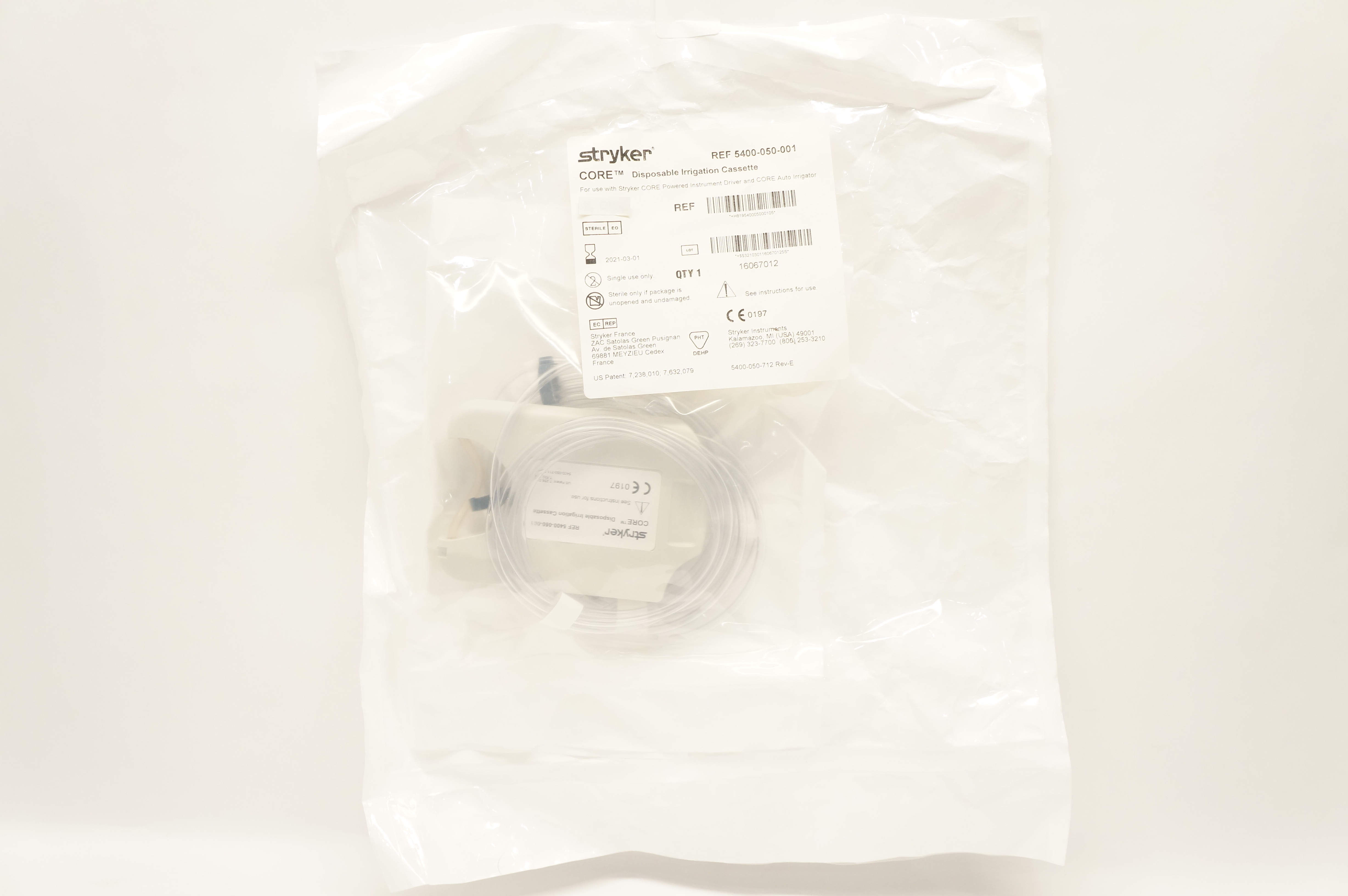 Stryker 5400-050-001 CORE Disposable Irrigation Cassette (x)