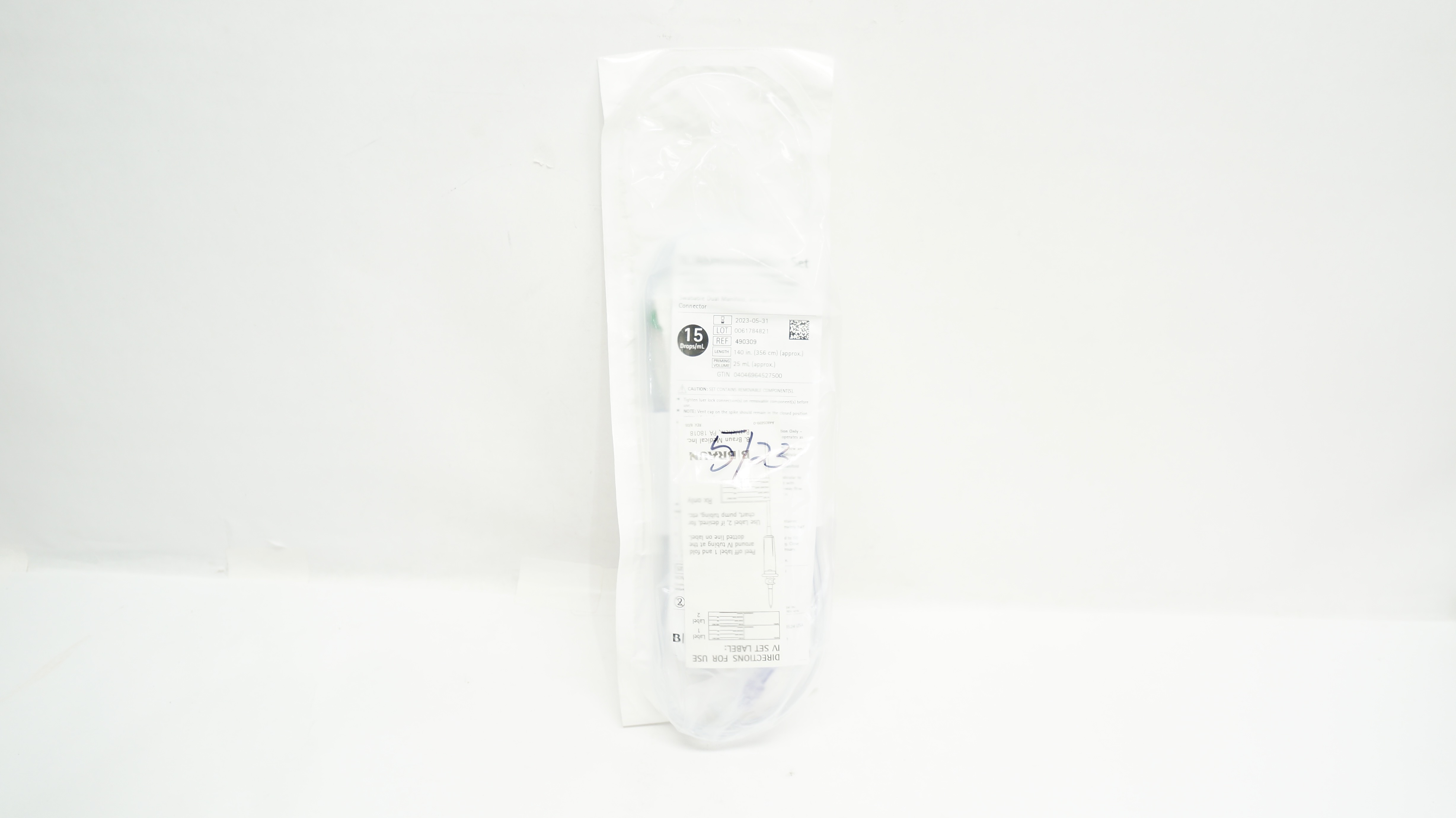Braun 490309 IV Administration Set 140inch x 25ml Approx. 15Drops/ml (x)