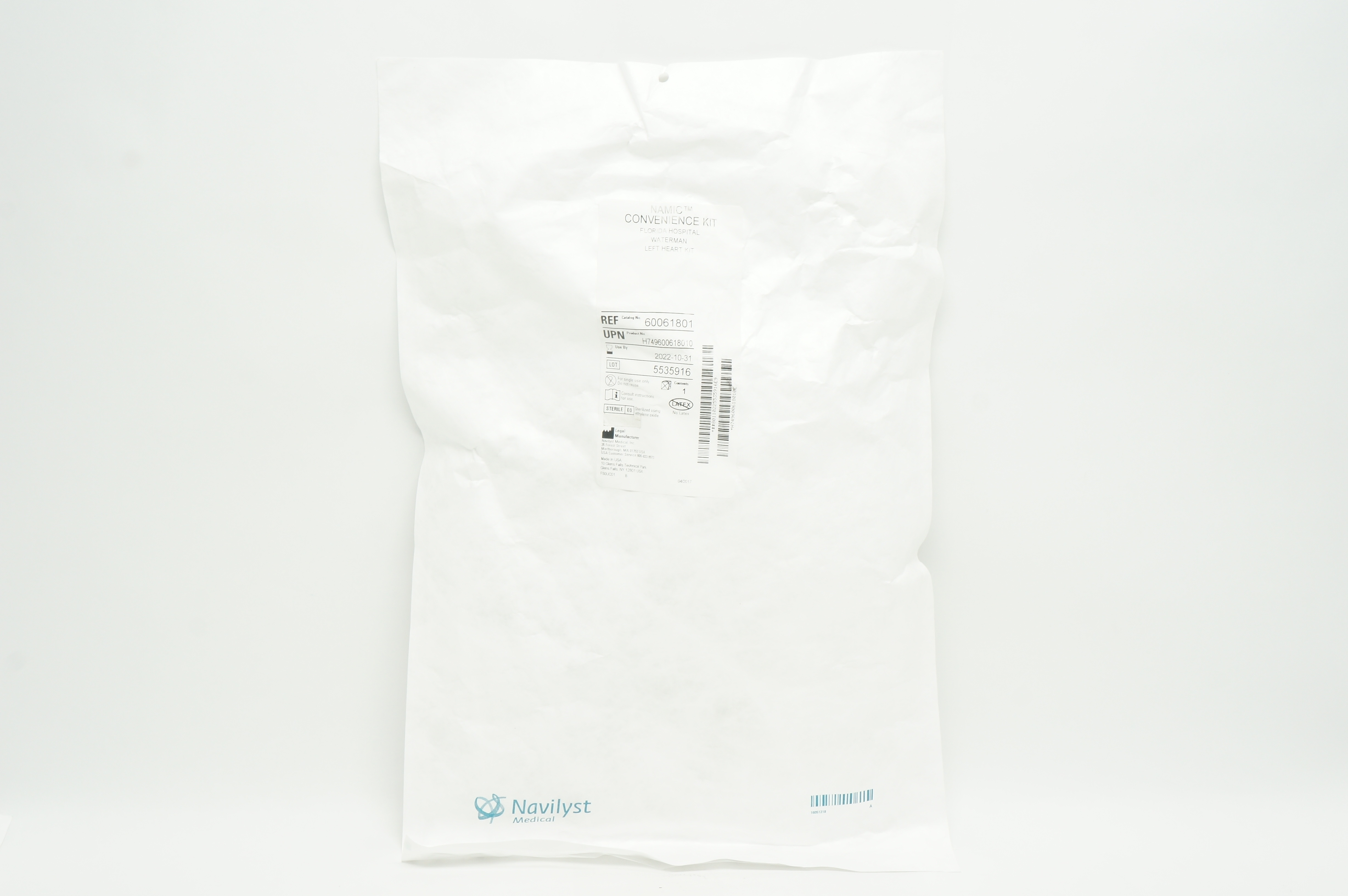 Navilyst 60061801 NAMIC Convenience Kit Florida Hospital
