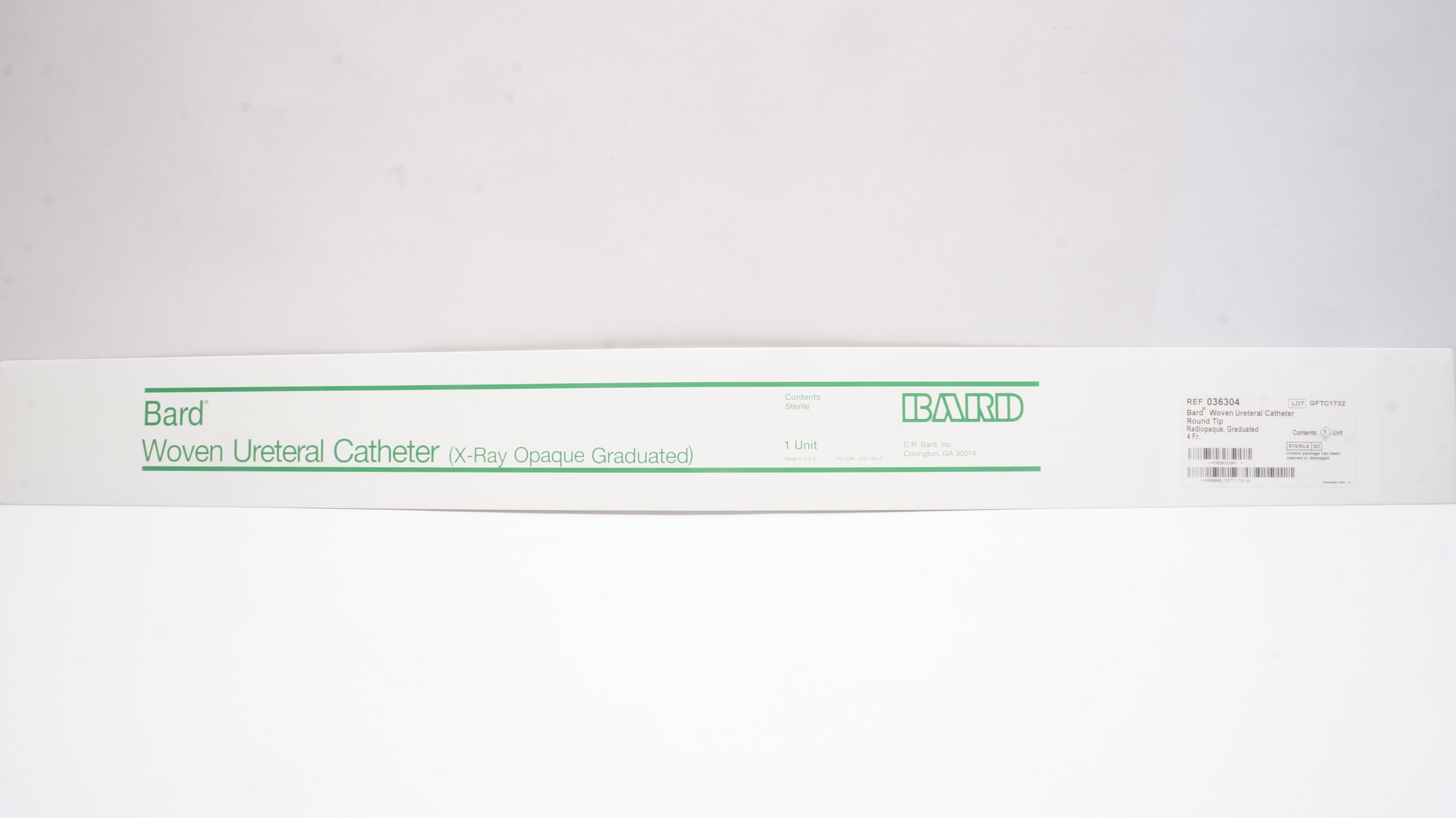 Bard 036304 Woven Ureteral Cath. Round Tip, Radiopaque, Graduated 4Fr