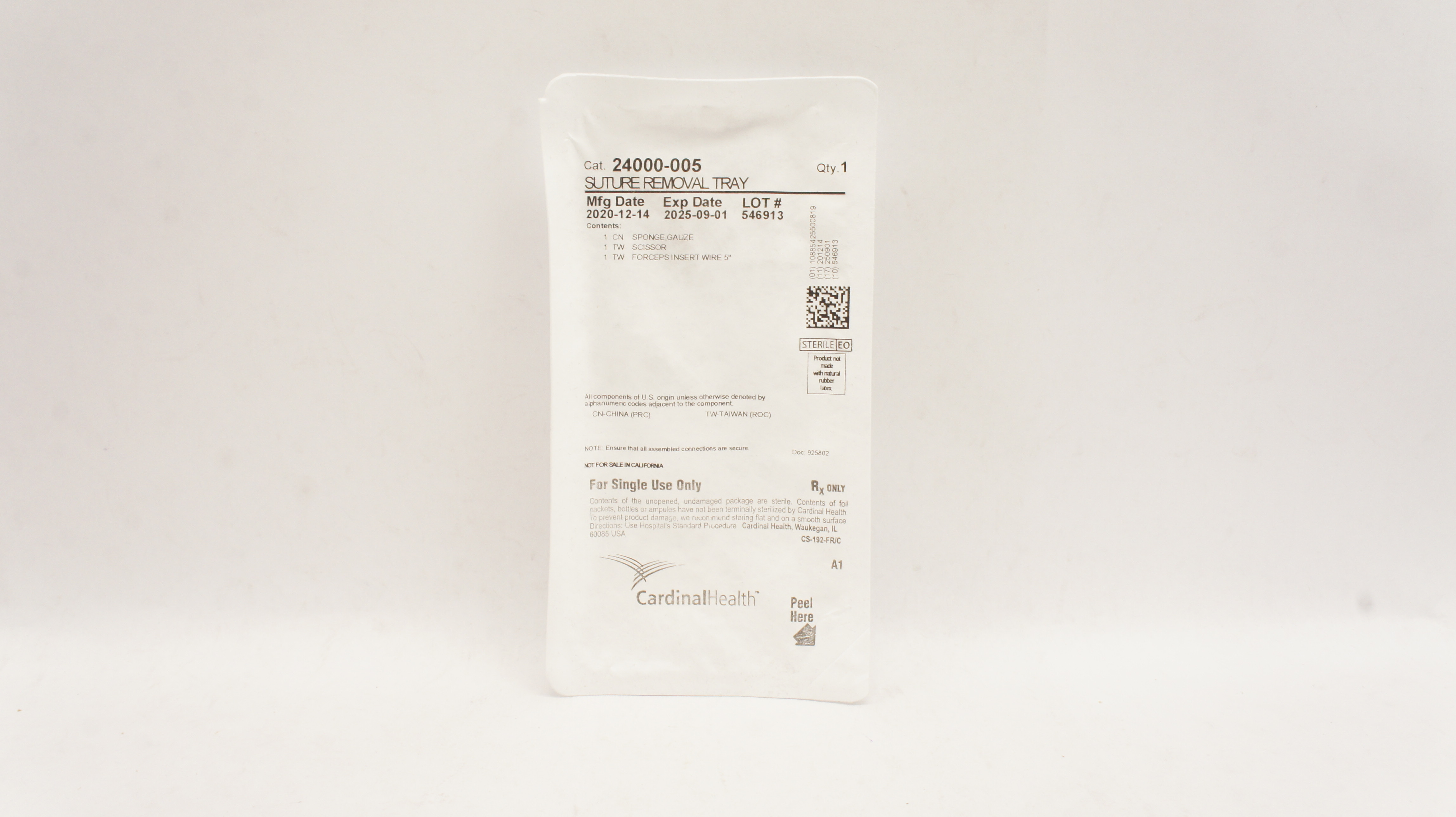 Cardinal Health 24000-005 Stre Removal Tray
