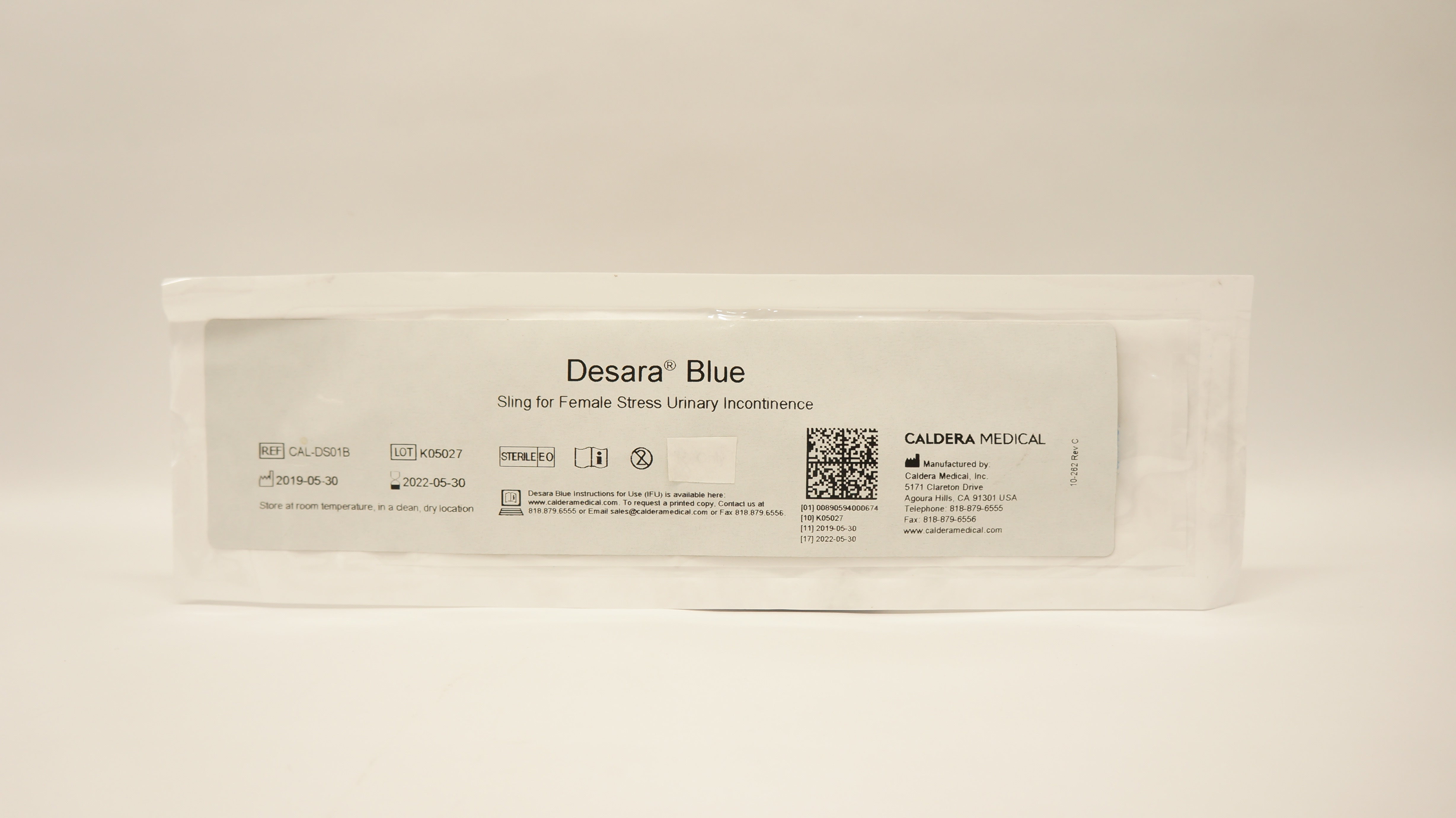 Caldera Medical CAL-DS01B Desara Blue Sling 1.1cm x 45cm
