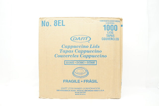 Dart 8EL Cappuccino Lids - Case of 1000