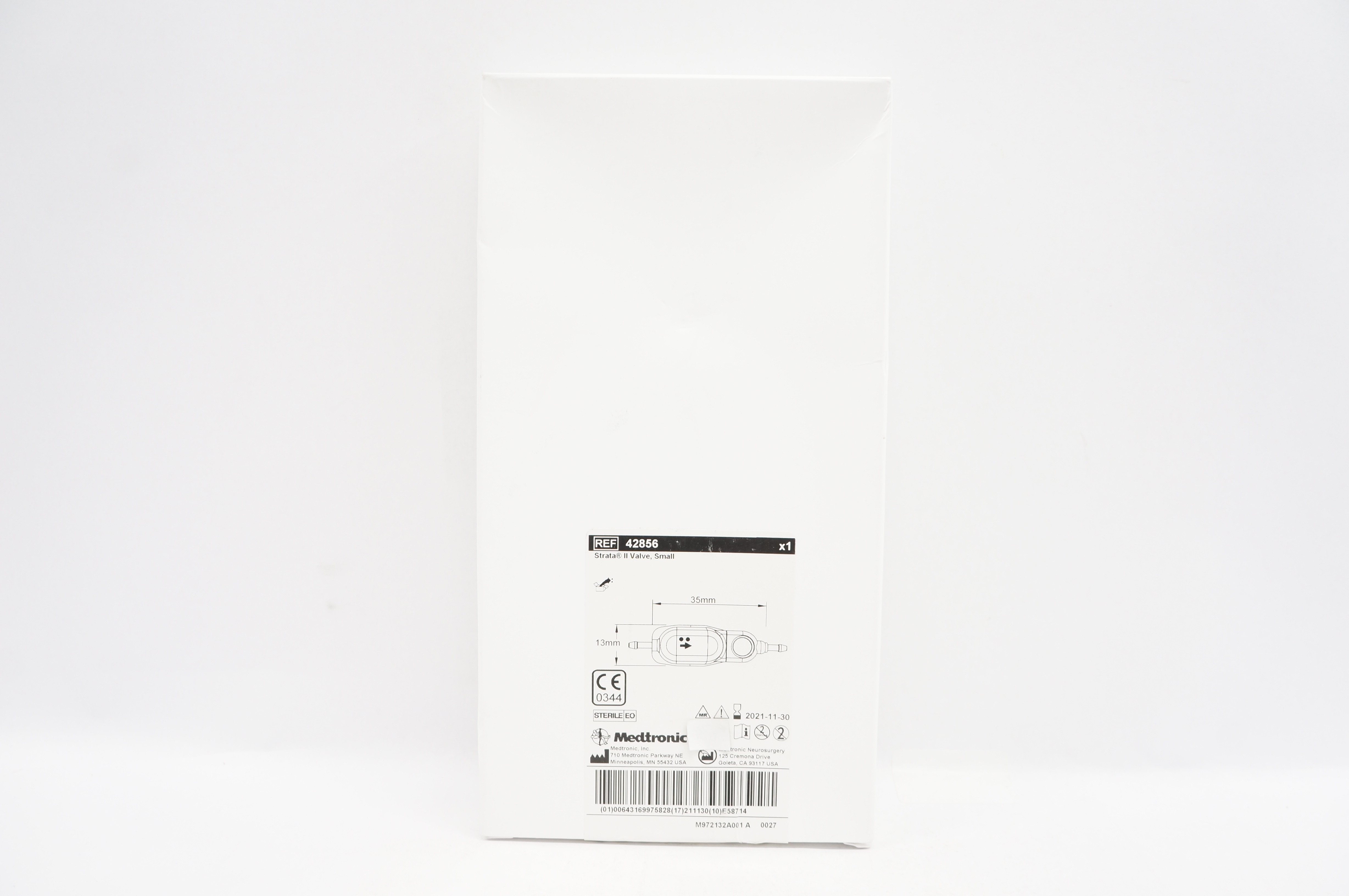 Medtronic 42856 Strata II Valve Small 13mm x 35mm (x)