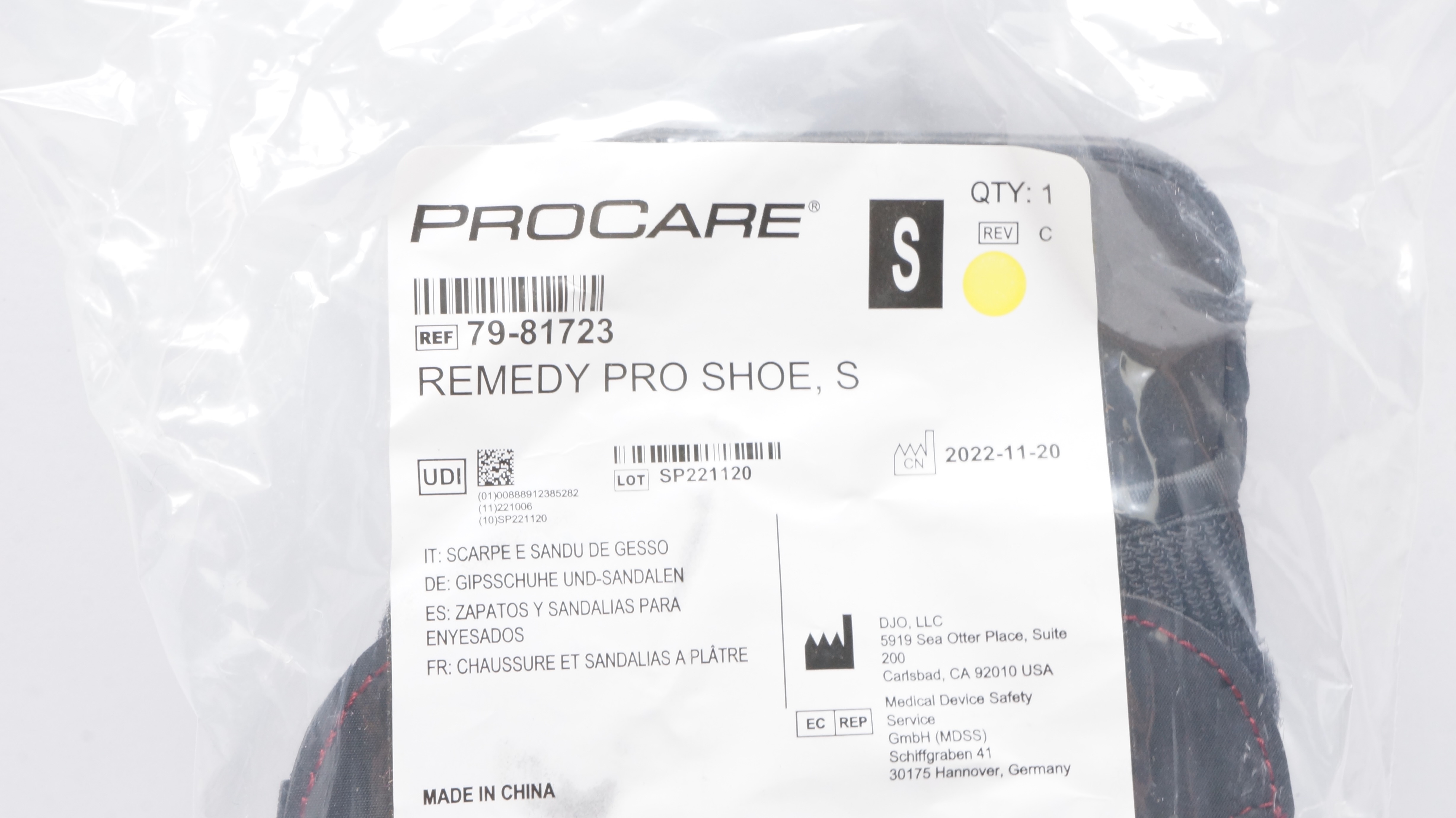 DJO 79-81723 Procare Remedy Pro Shoes, Small
