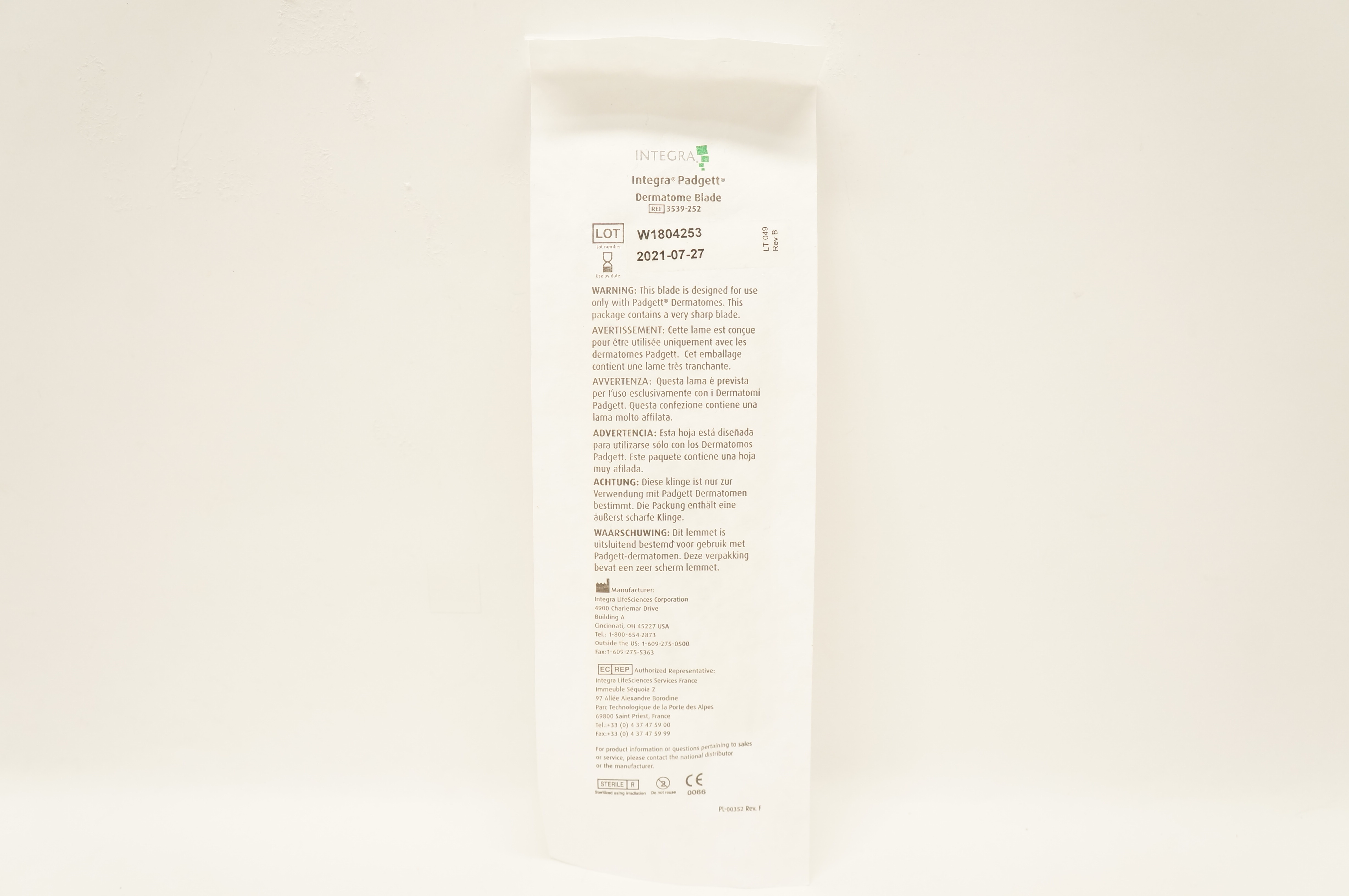 Integra 3539-252 Padgett Dermatome Blade (x)