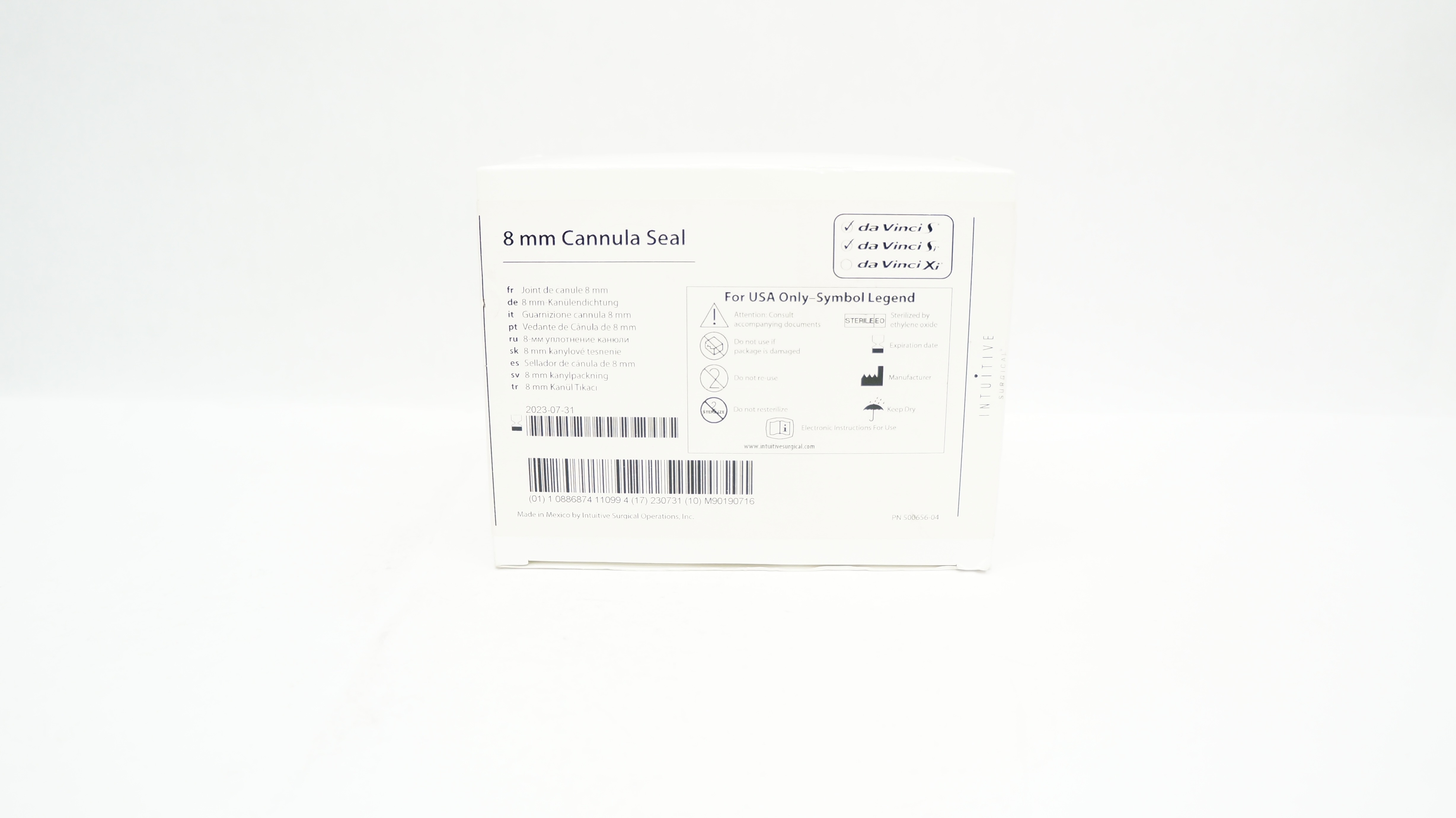 Intuitive Surgical 400077 da Vinci S, da Vinci Si Cannula Seal 8mm (x)-Box of 10
