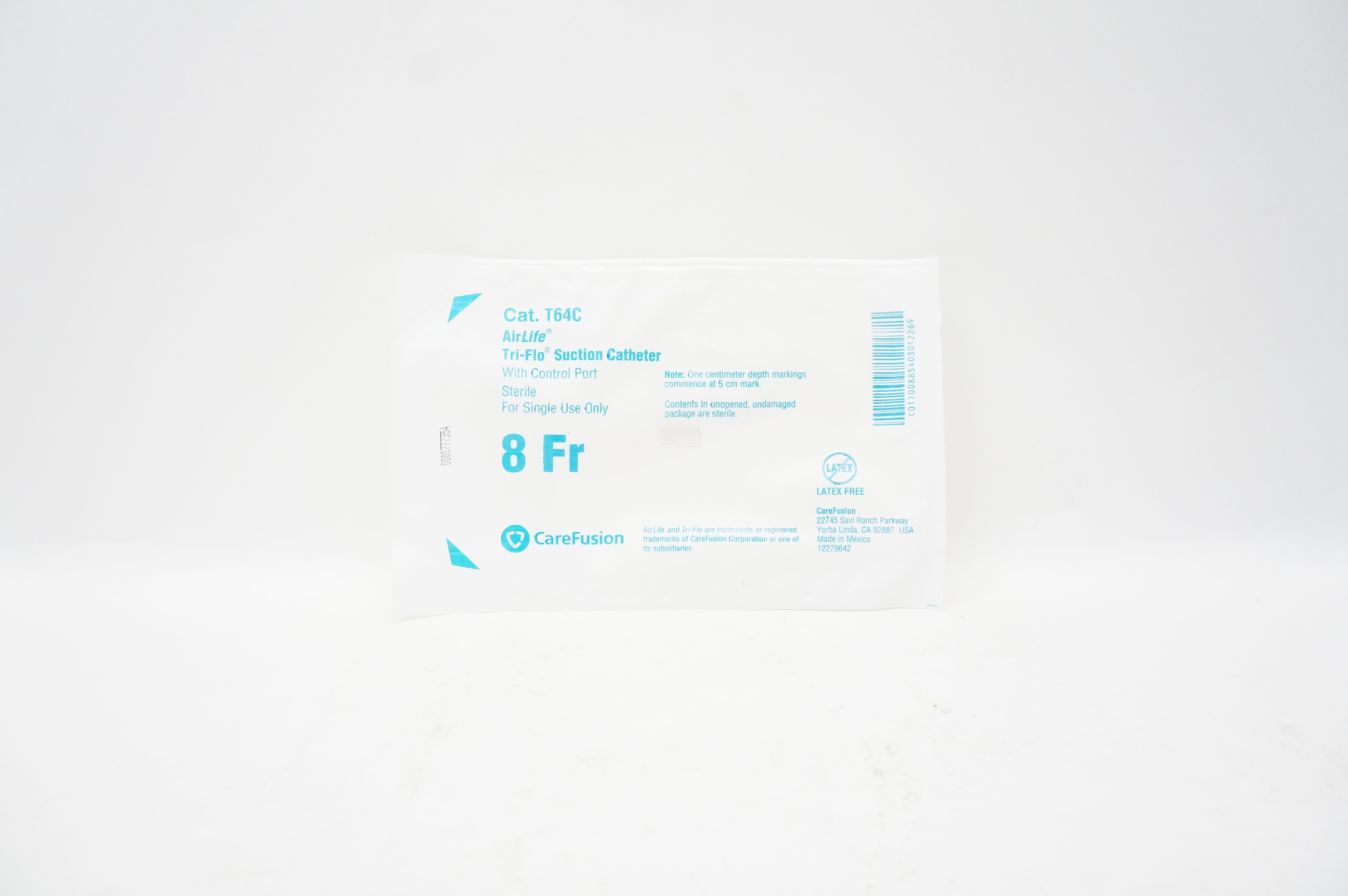 CareFusion T64C AirLife Tri-Flo Suction Cath. with Control Port 8F
