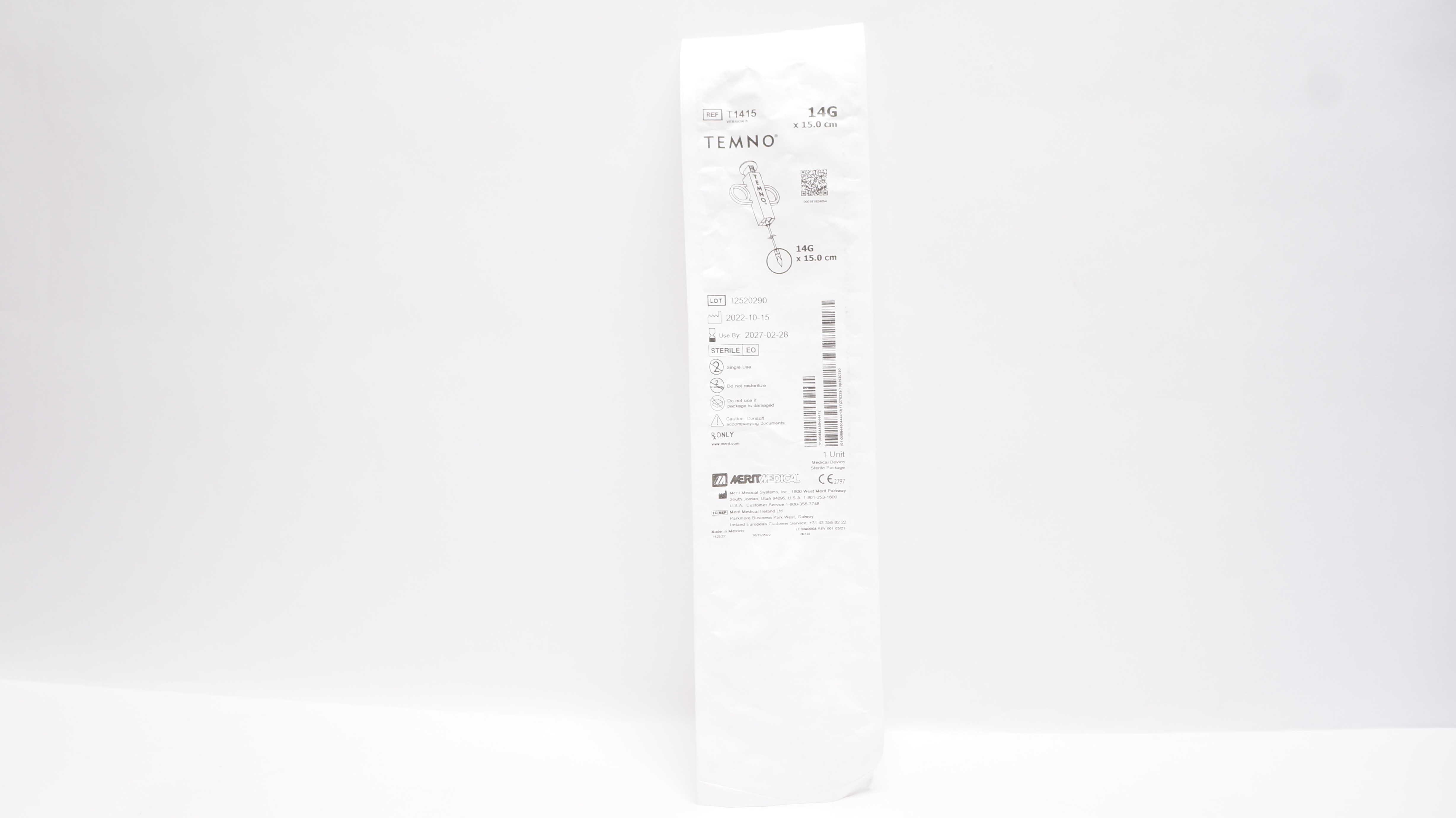 Merit Medical T1415 Temno 14G x 15.0cm