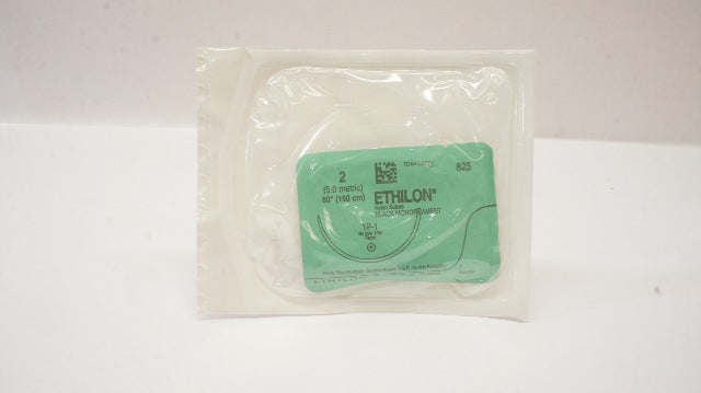 Ethicon 825 2 Ethilon Nylon Stre Black Monofilament TP-1 65mm 1/2c Taper 60in(x)