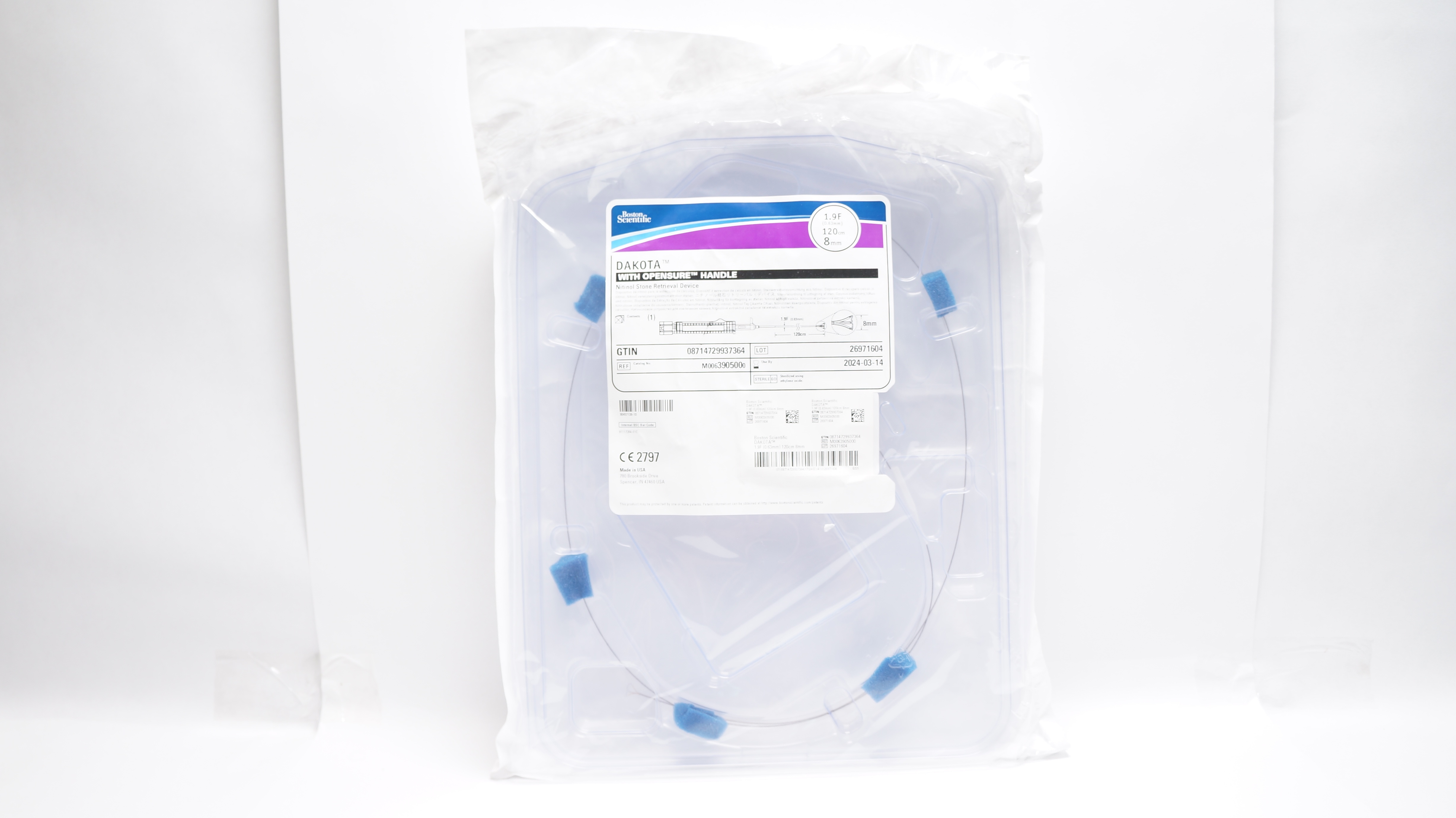 Boston Scientific 390500 Dakota Stone Retrieval Device 1.9F x 120cm x 8mm (x)