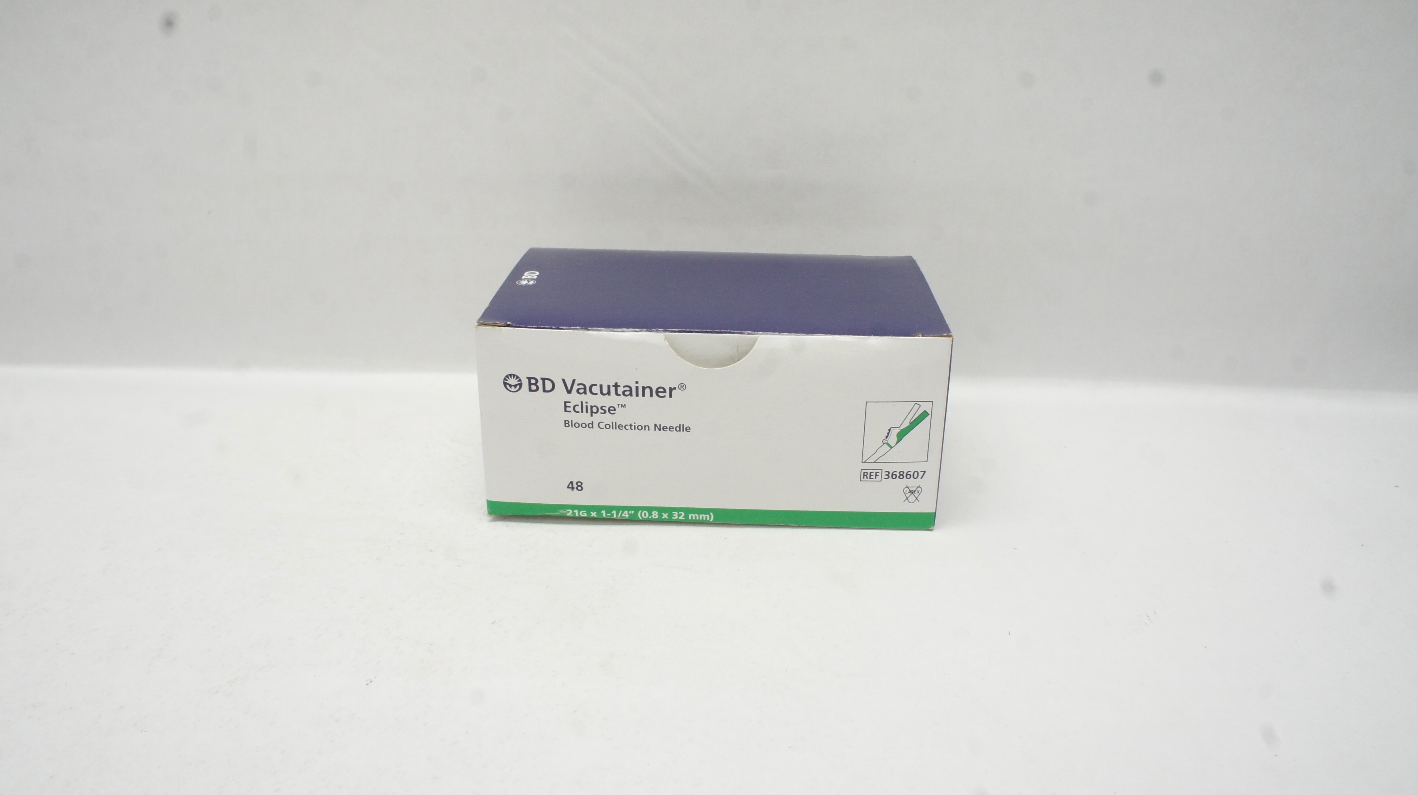 BD 368607 Vacutainer Eclipse Blood Collection Ndle 21G x 1-1/4inch(x)- Box of 48