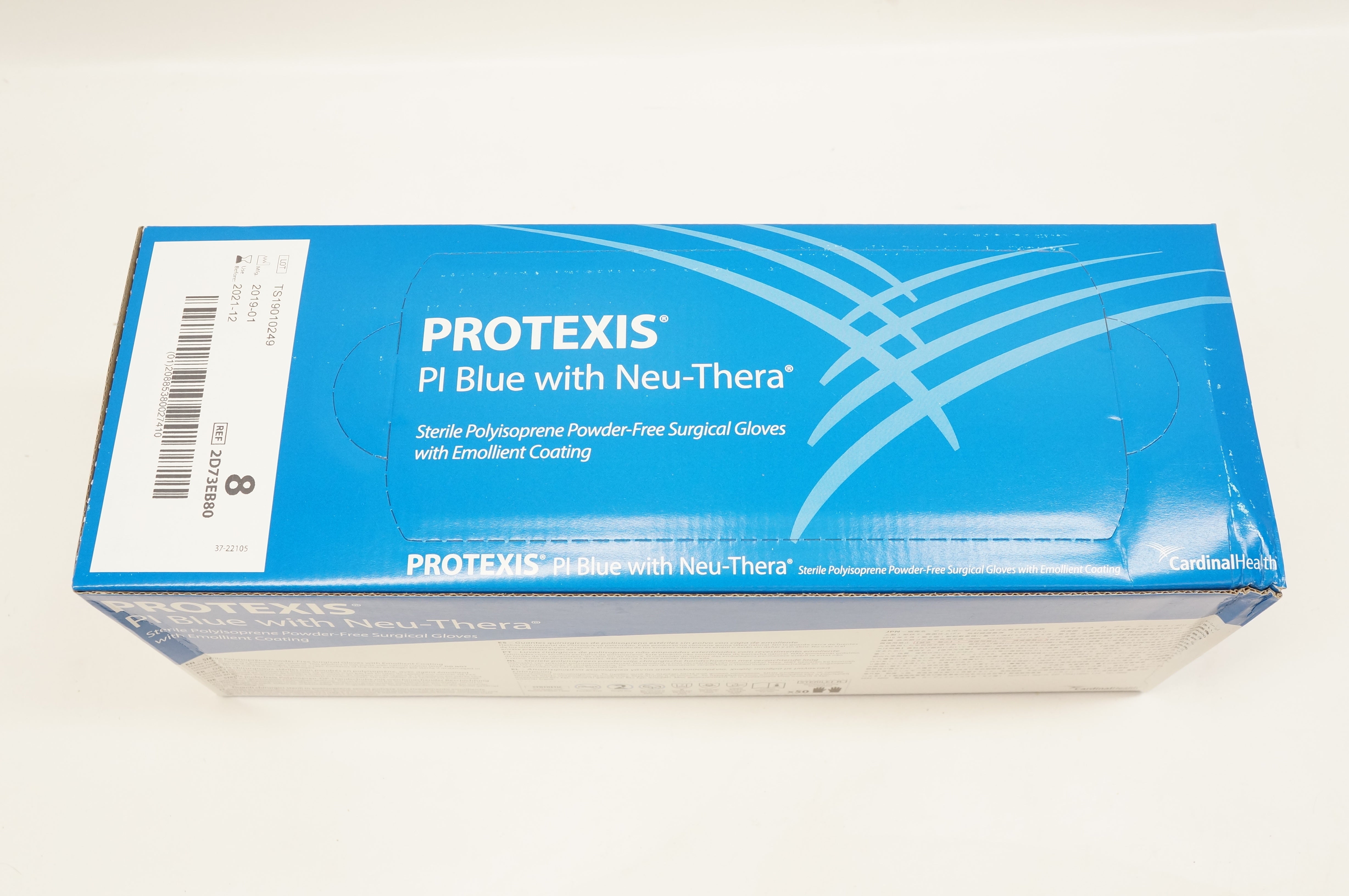 Cardinal Health 2D73EB80 PROTEXIS Pl Blue with Neu-Thera, Size 8 - Box of 50