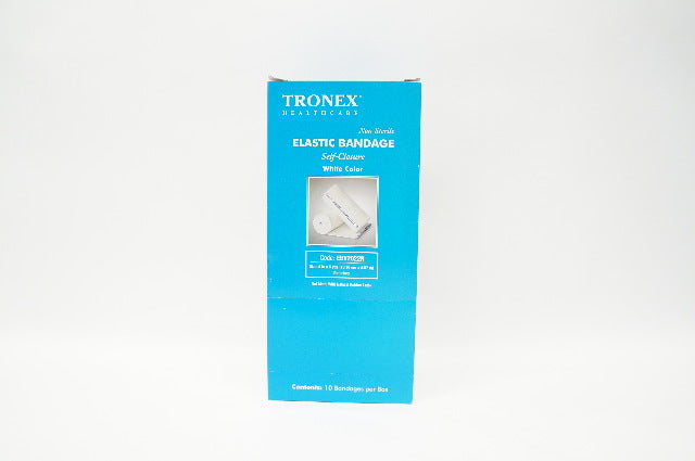 Tronex EBV2022N Elastic Bandage Self-Closure, White 4inch x 5yds - Box of 10